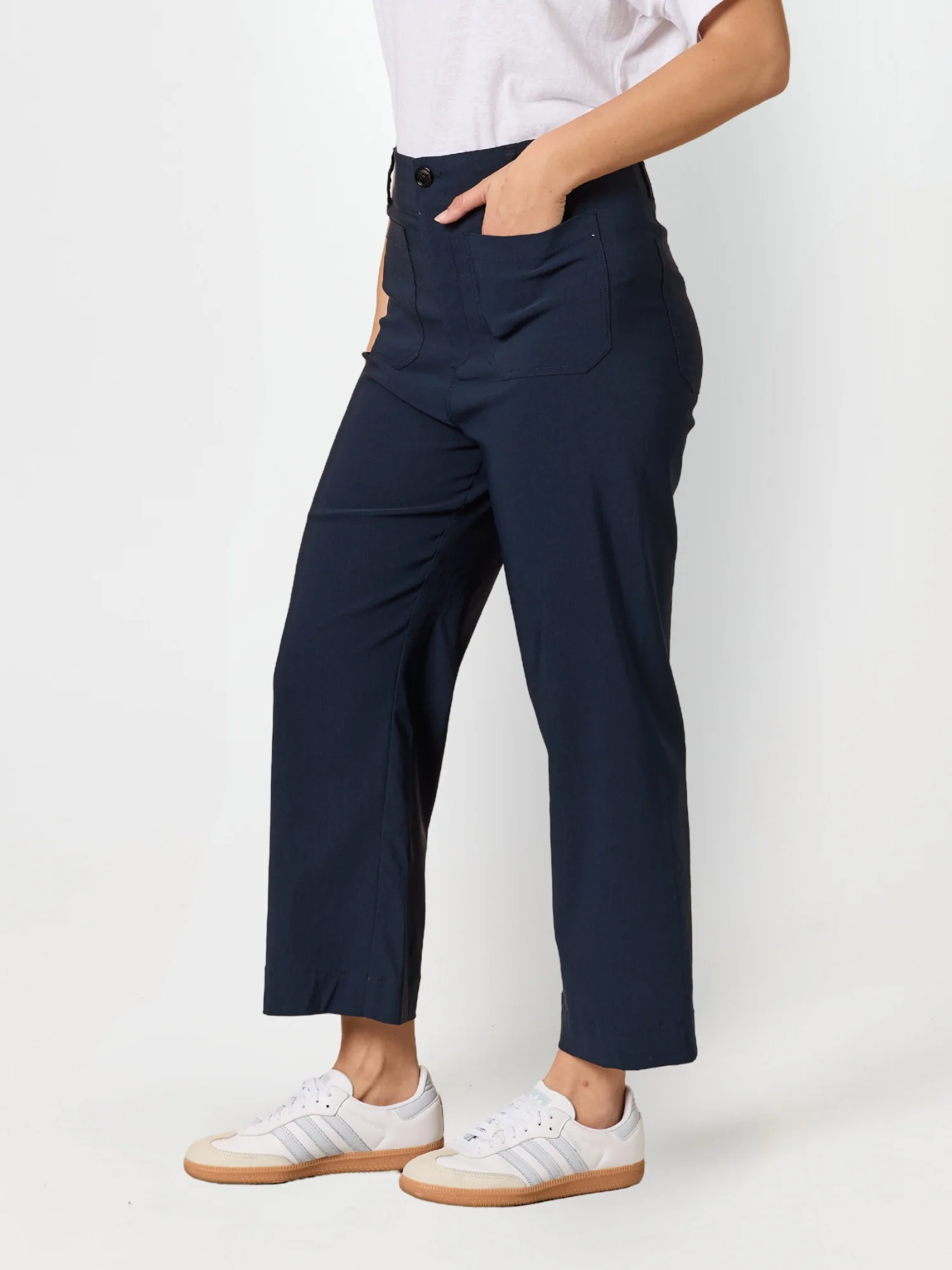 Marine Wide Leg Pant - Navy