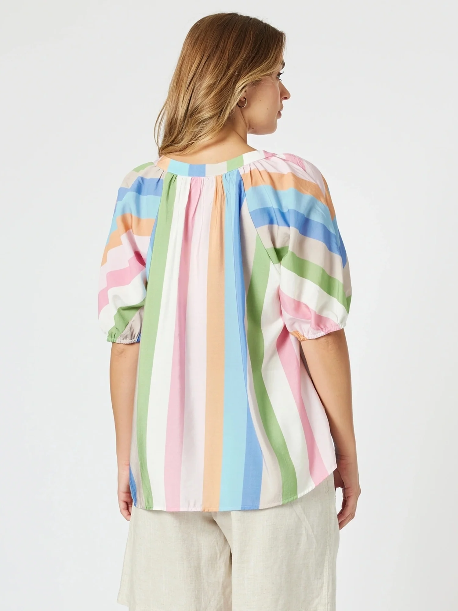 Lucy Stripe Print Top - Stripe
