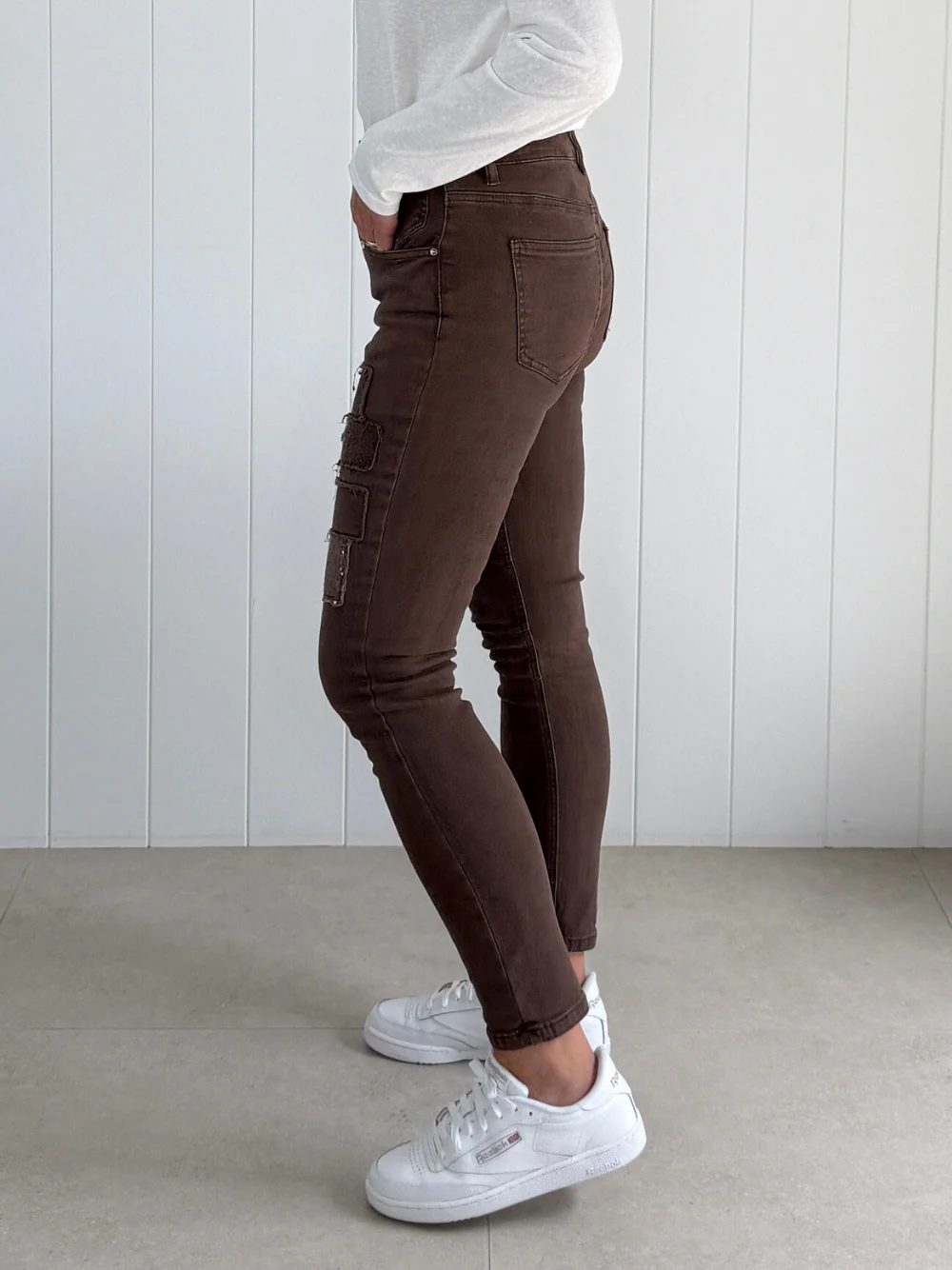 All That Jazz Applique Jean - Chocolate