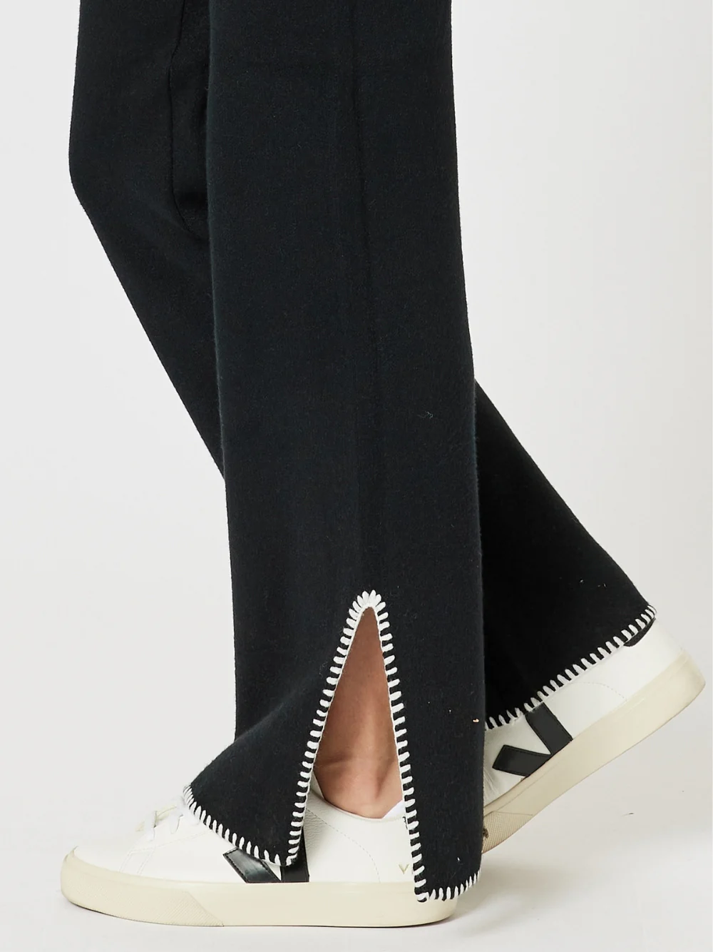 Cosy Split Hem Pant - Black