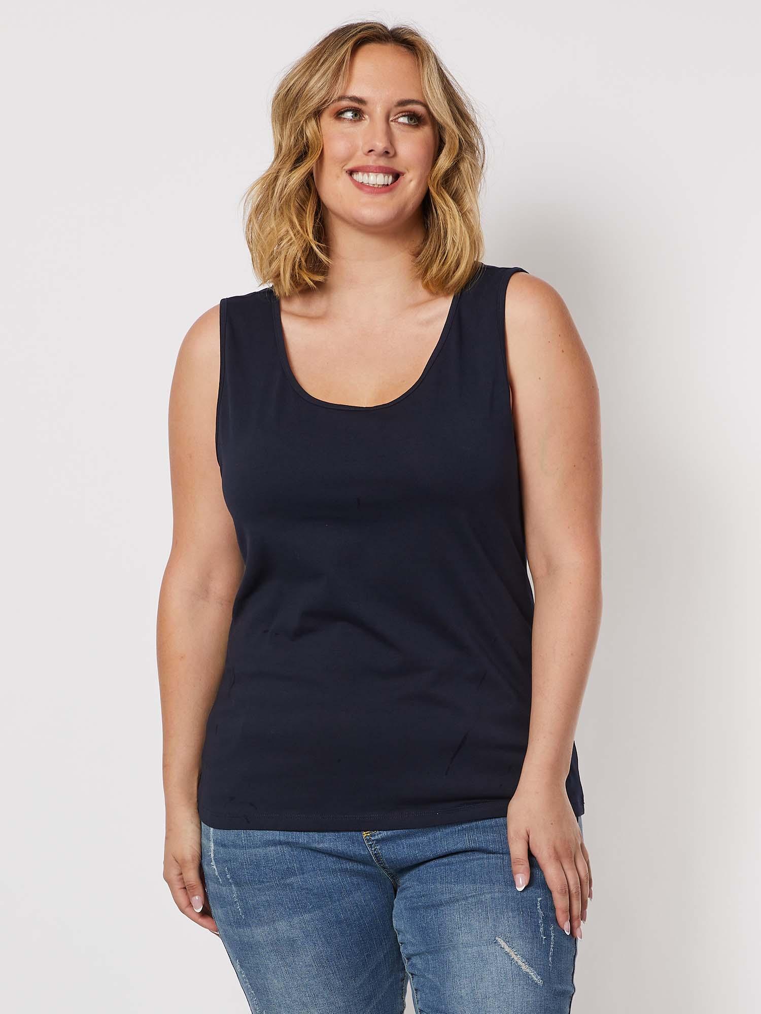 Basic Cotton Camisole - Navy