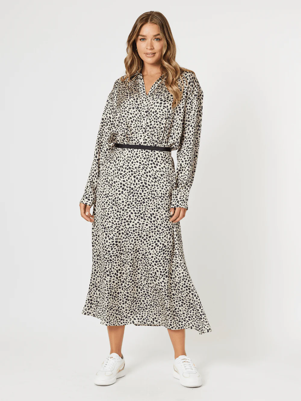 Pebble Spot Print Shirt - Natural/Black