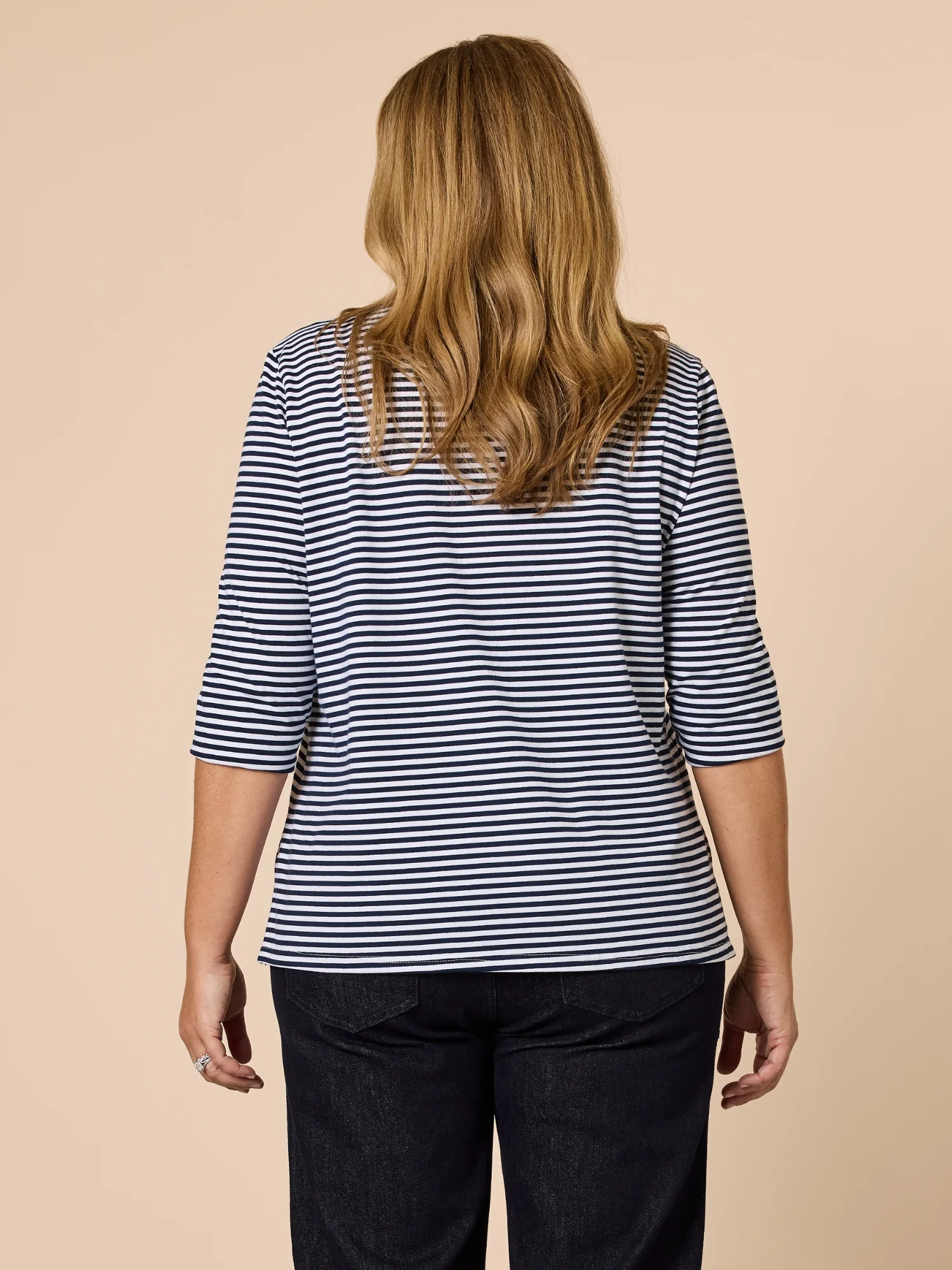 New Mariner Stripe Tee - Navy/White