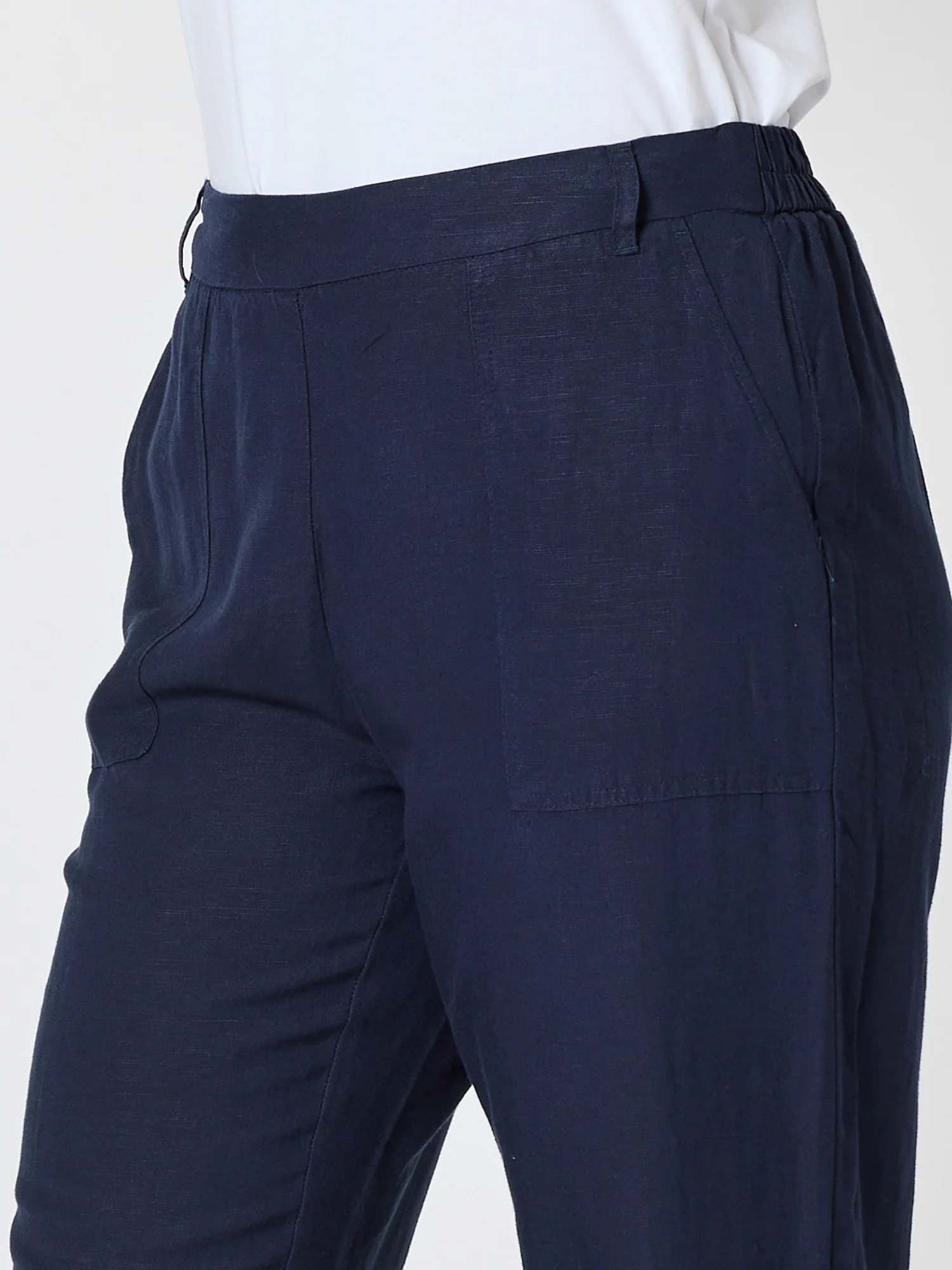Lino Tapered Pant - Navy
