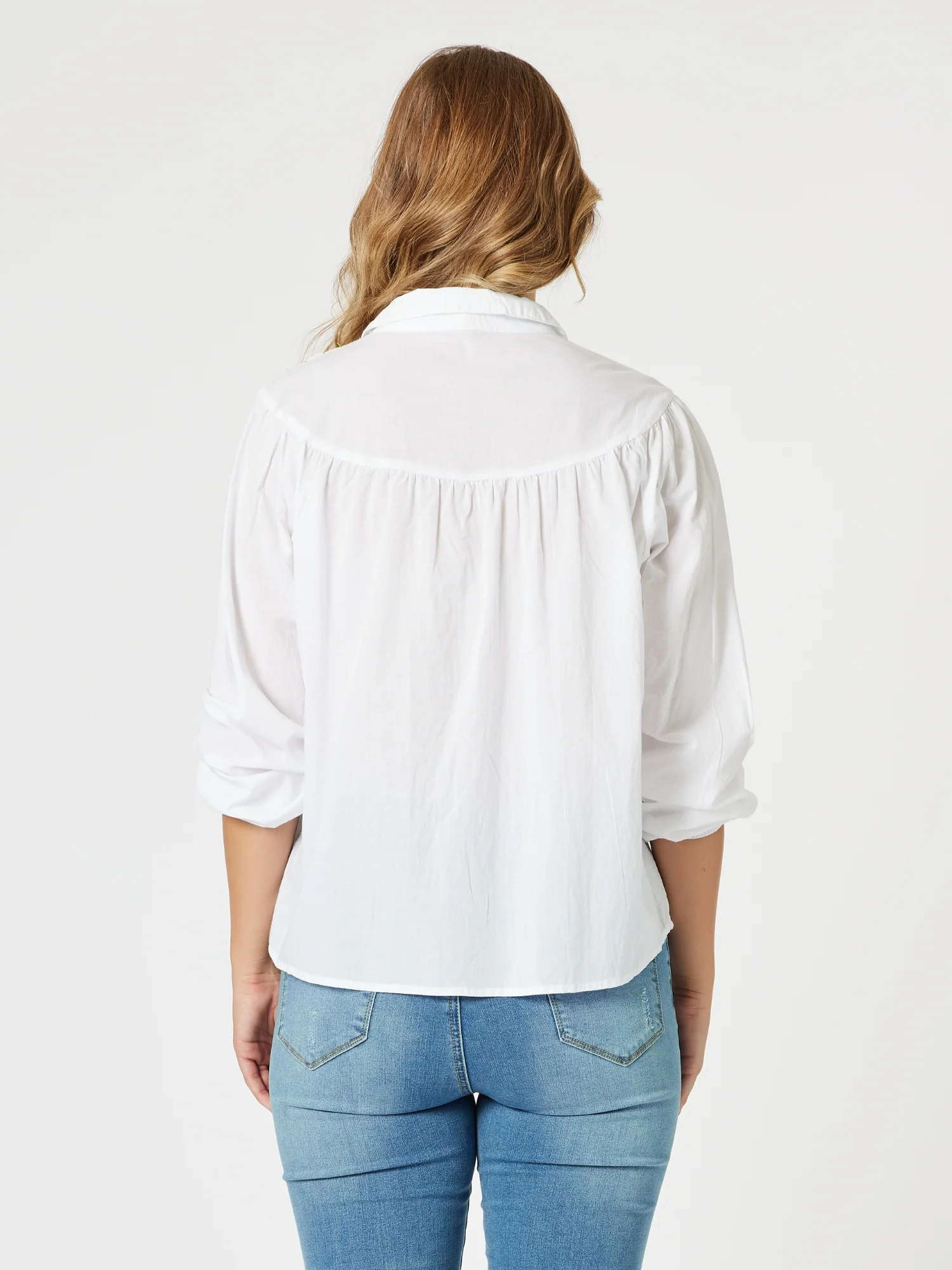 Crayon Stitch Shirt - White