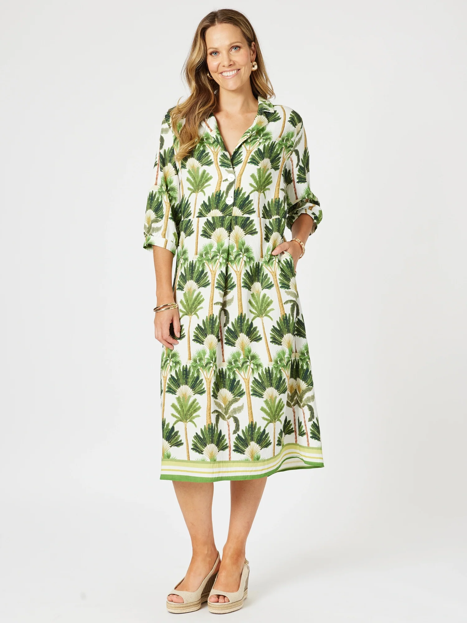 Amazon Print Dress - Green