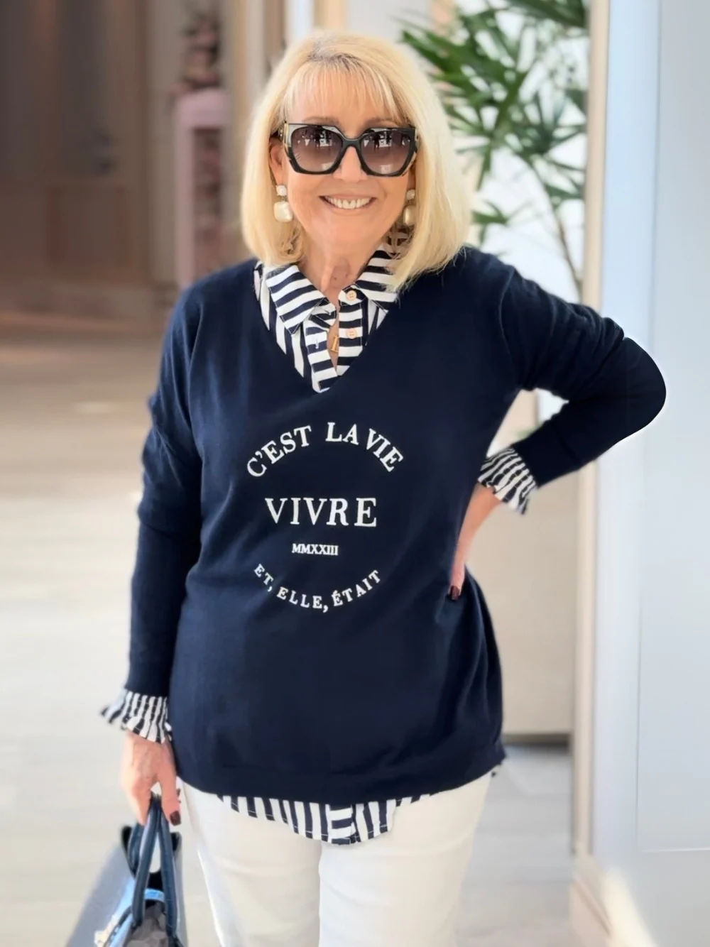 C'est La Vie Knit - Navy