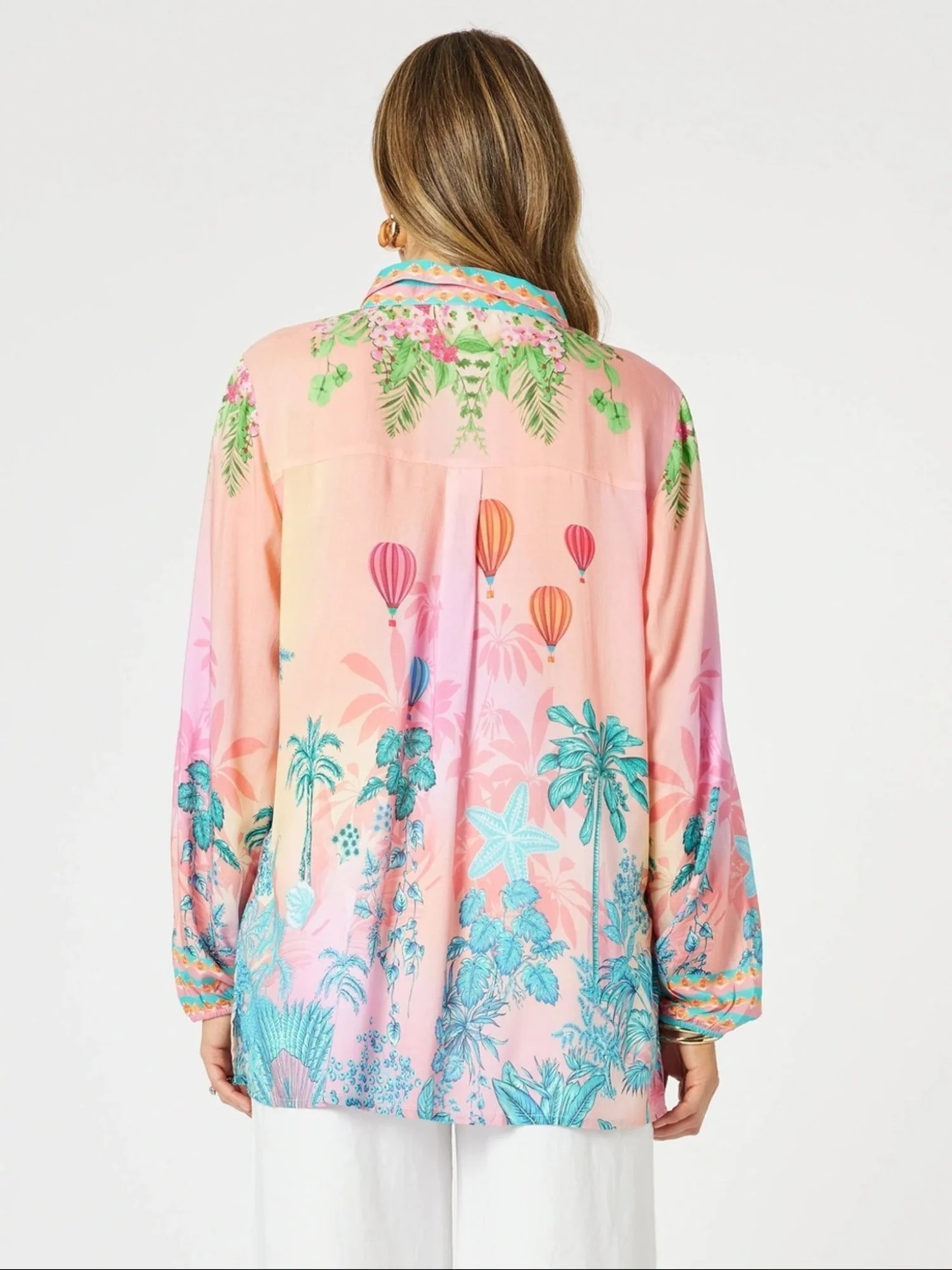 Balloon Print Shirt - Pink/Multi