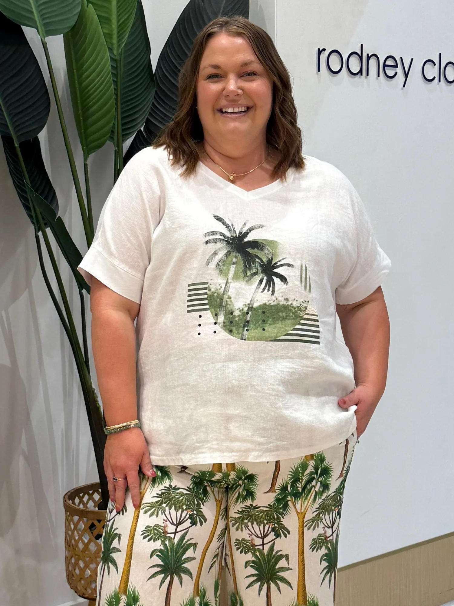 Amazon Rainforest Print Top - White