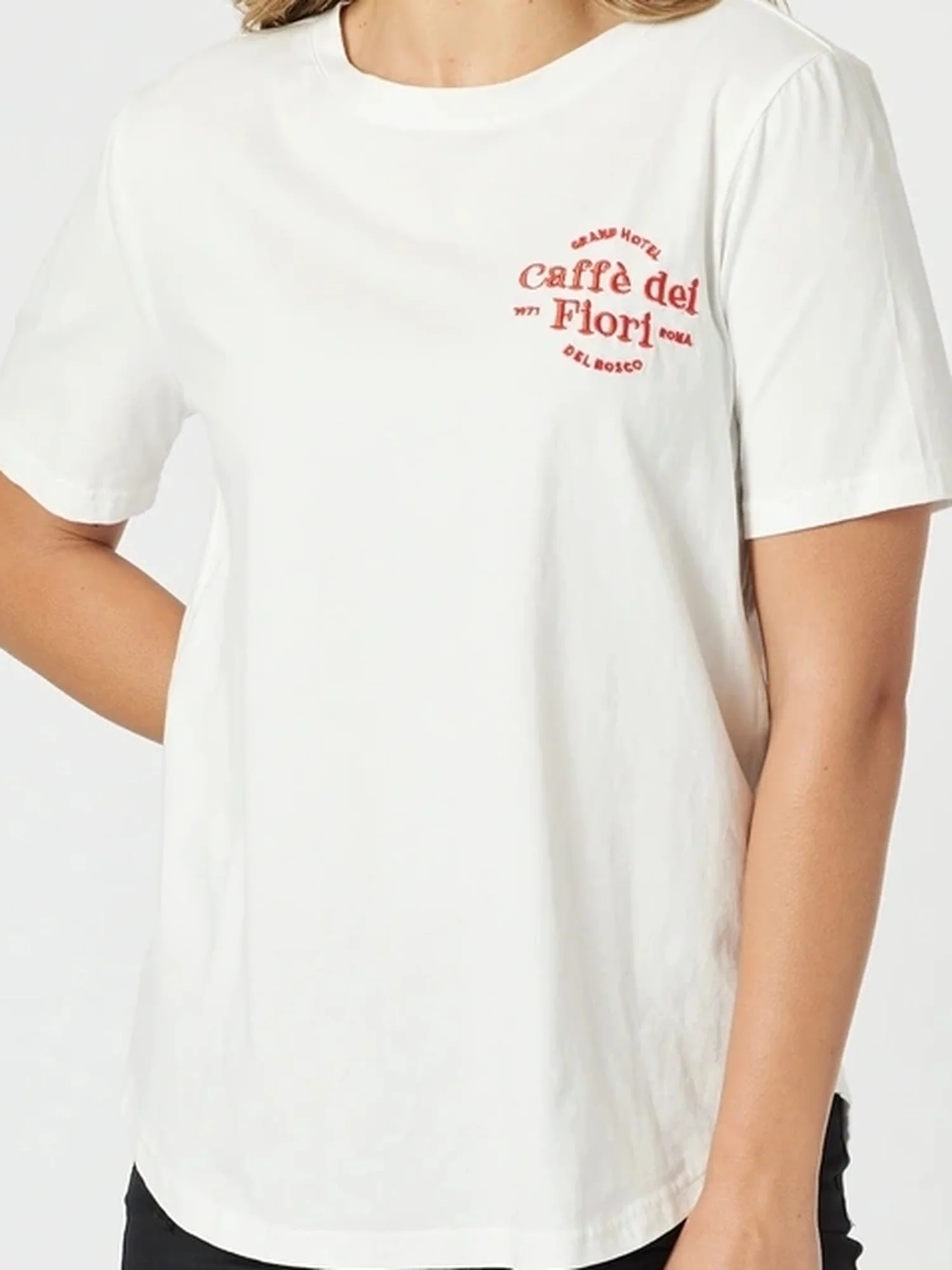 Caffe Print T-Shirt - Ivory