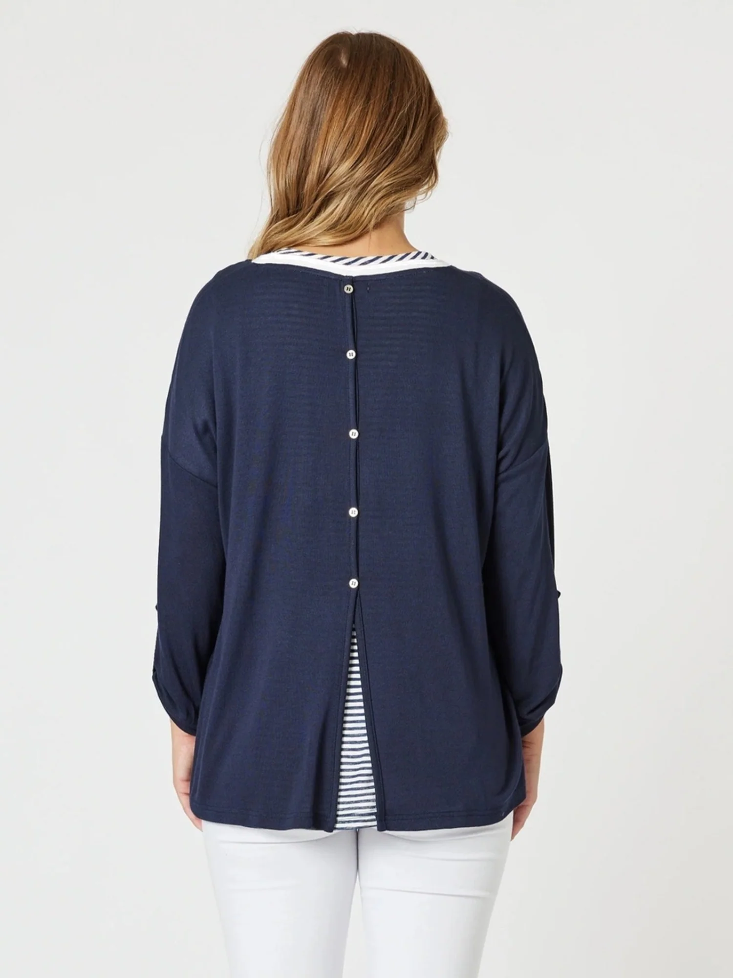 Le Marais 2 in 1 Top - Navy/White
