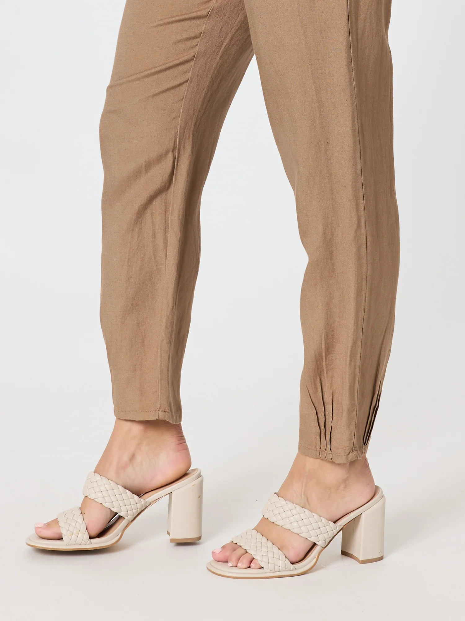 Lino Tapered Pant - Nutmeg