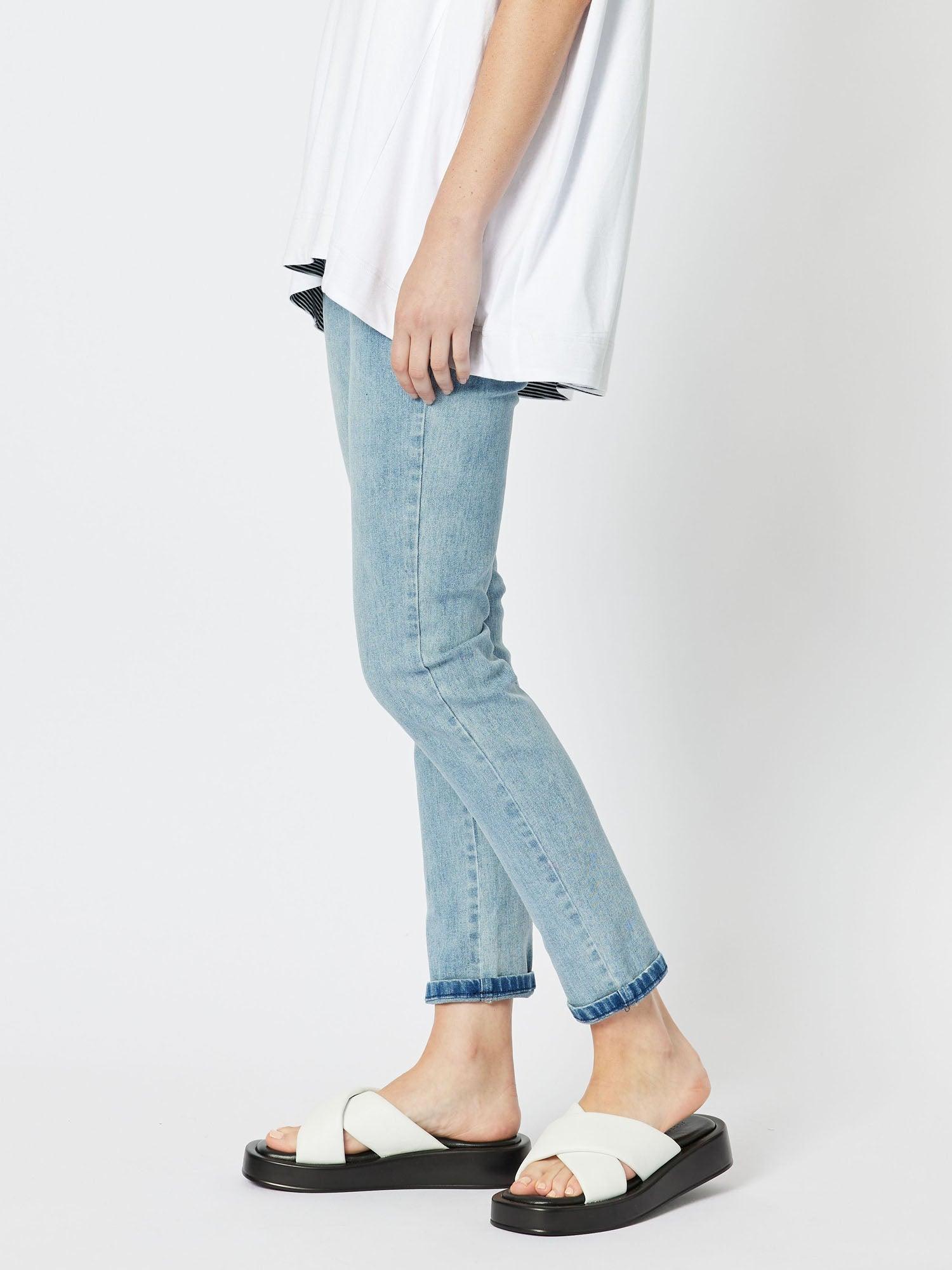 Millie Tummy Control Pull On Jean - Bleached