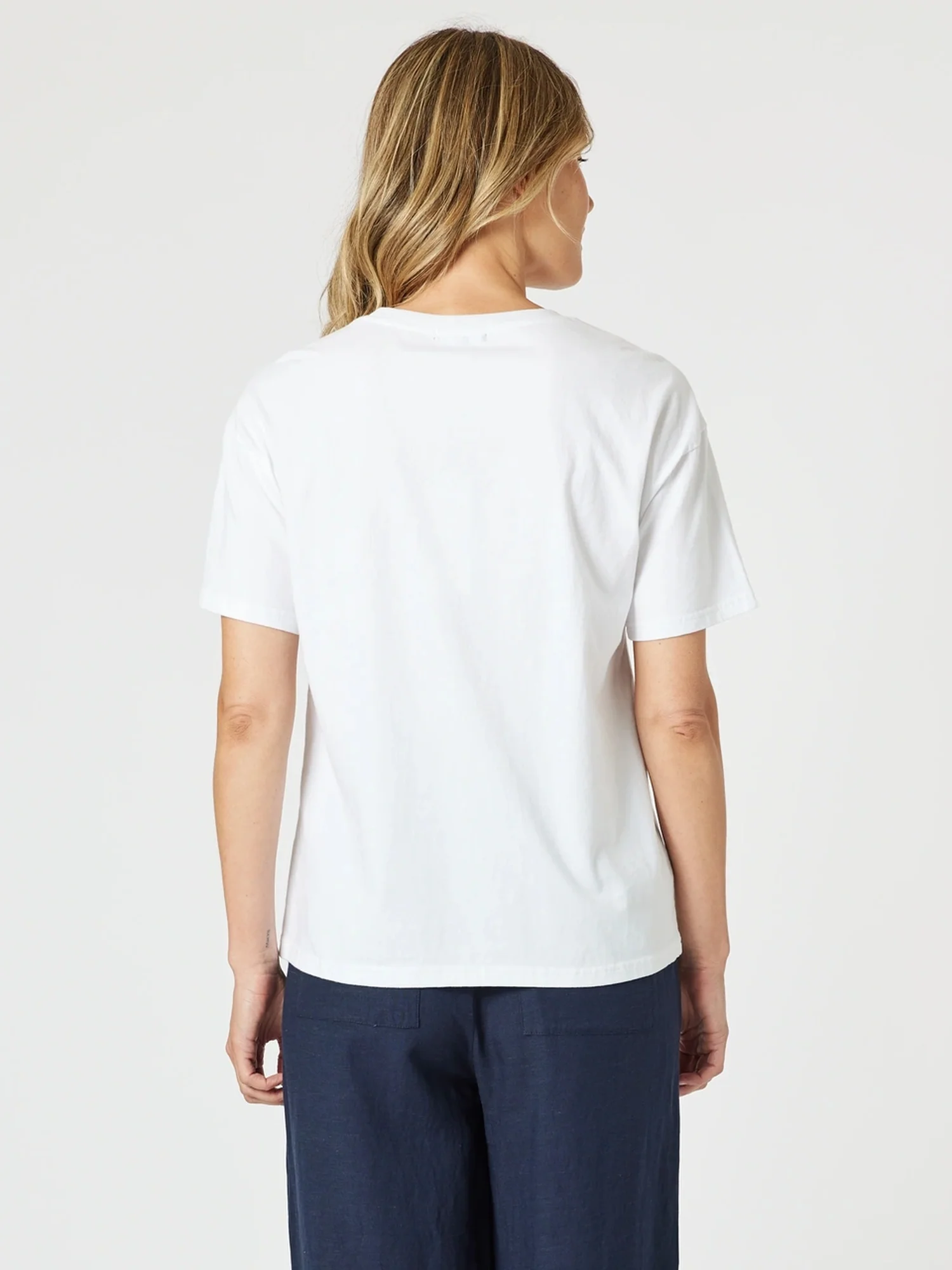 Cote d'Azur Embroidered Tee - White