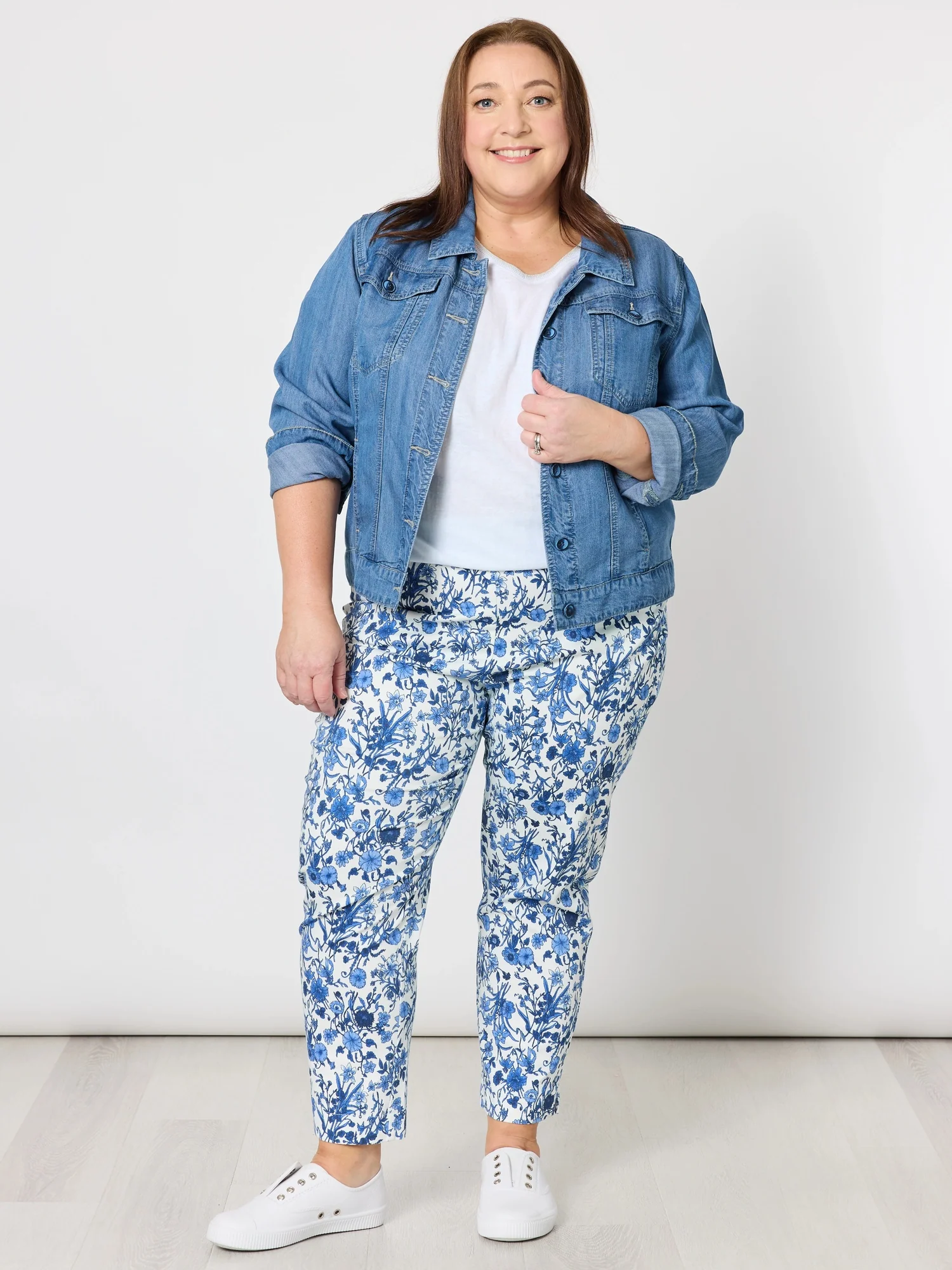 Bella V Neck Tee - White