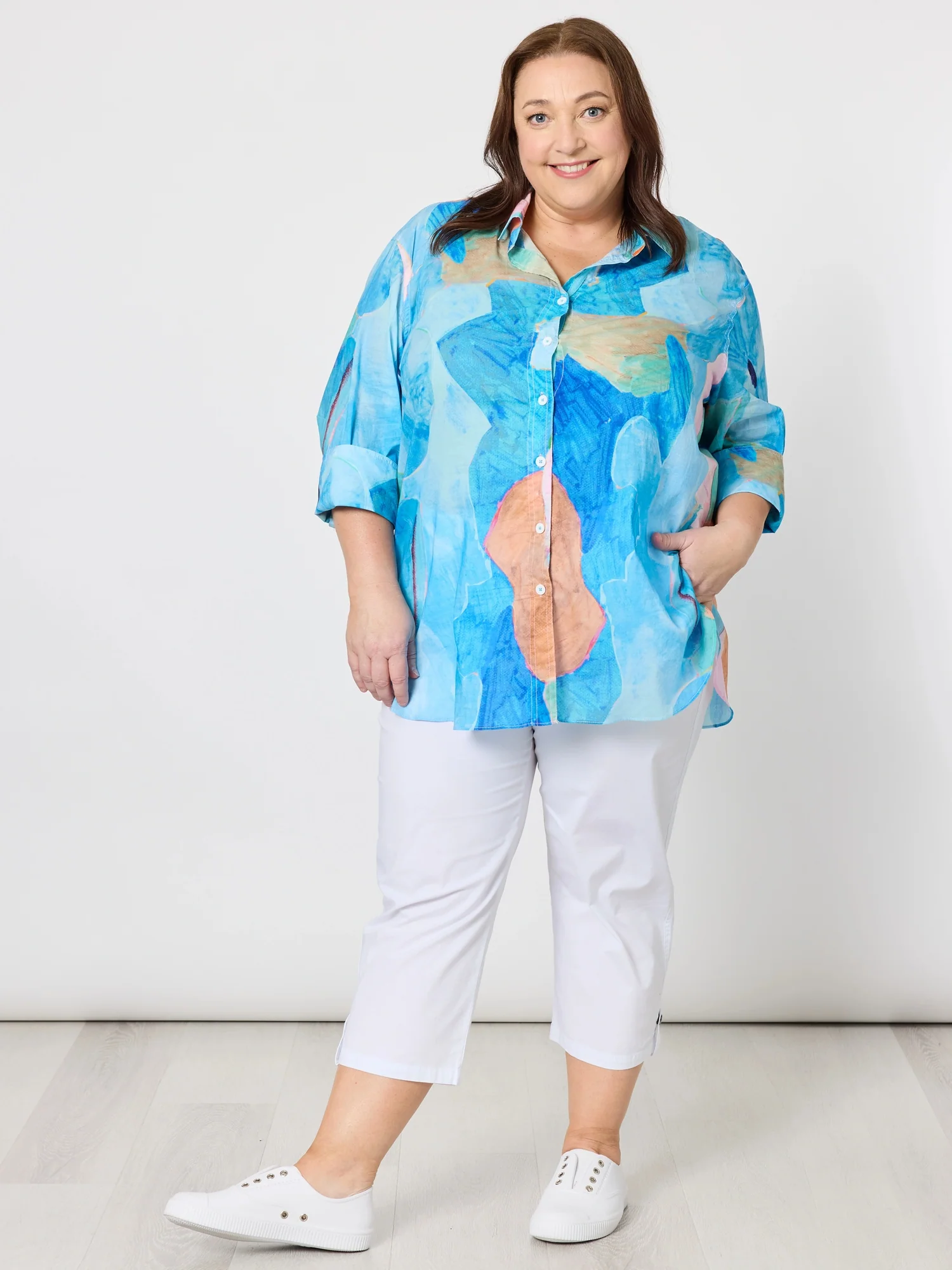 Grazia Mio Caro Print Shirt - Blue