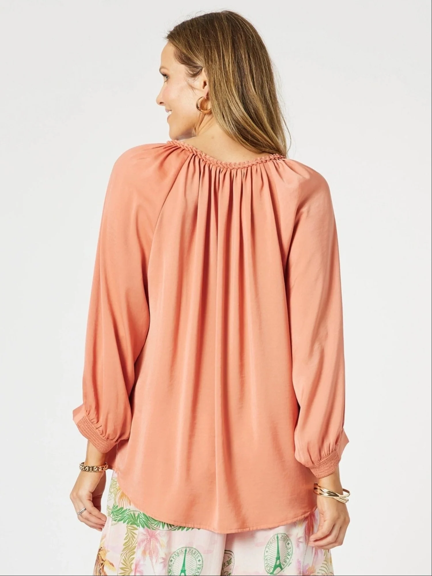 Lux Plait Top - Sunset