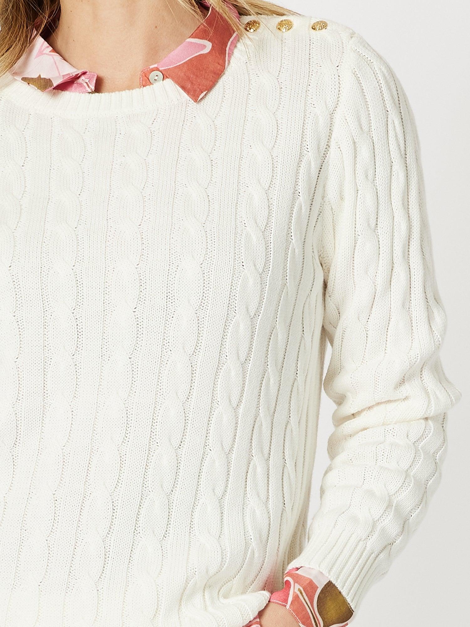 Kala Cable Knit Jumper - Ivory