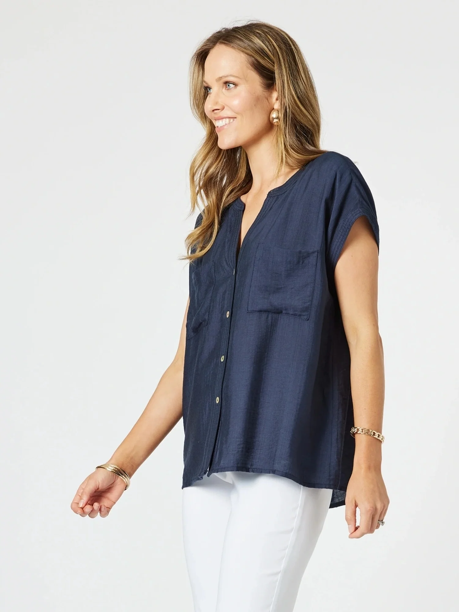 Cleo Top - Navy
