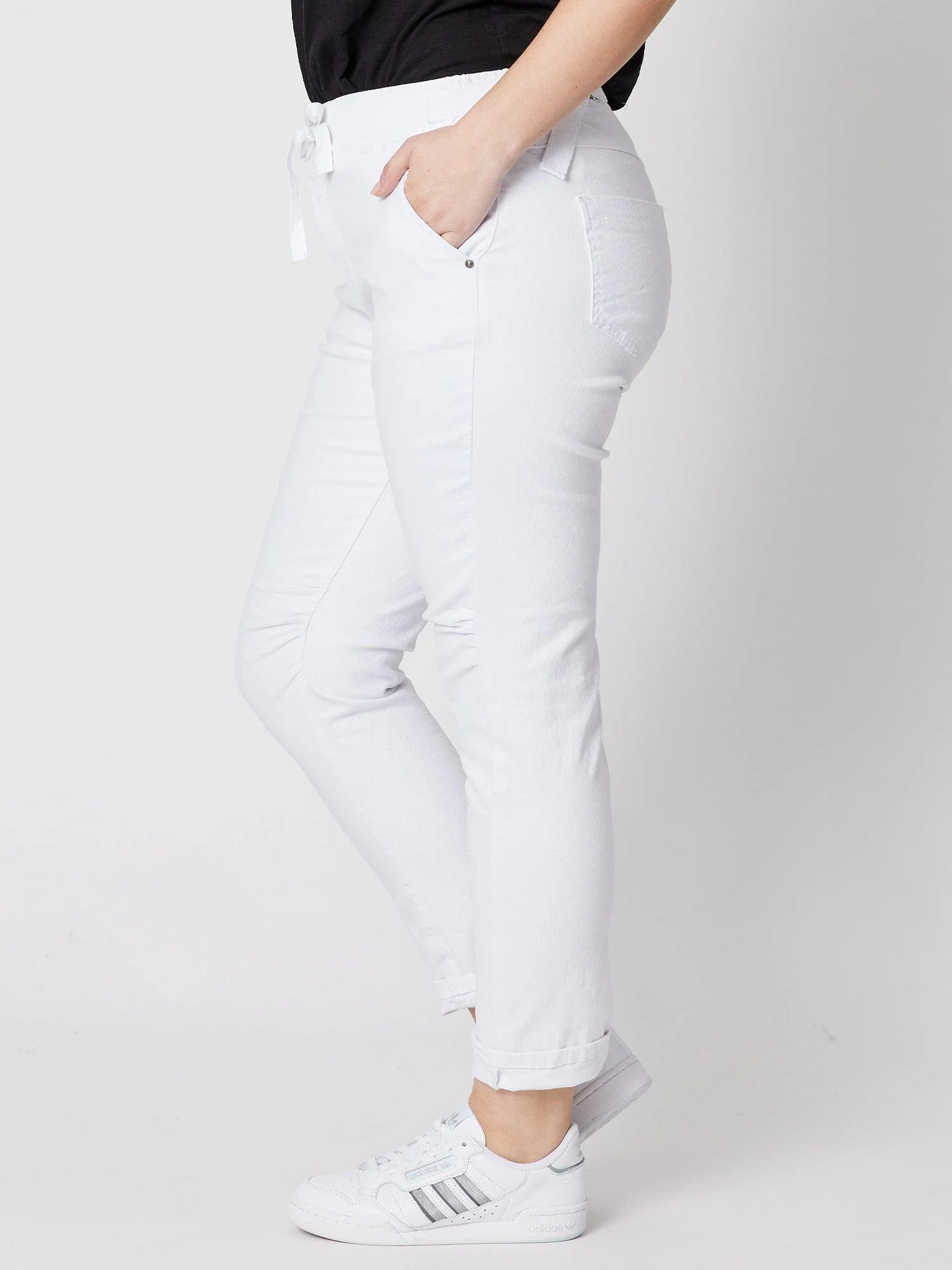London Stretch Jogger Jean - White