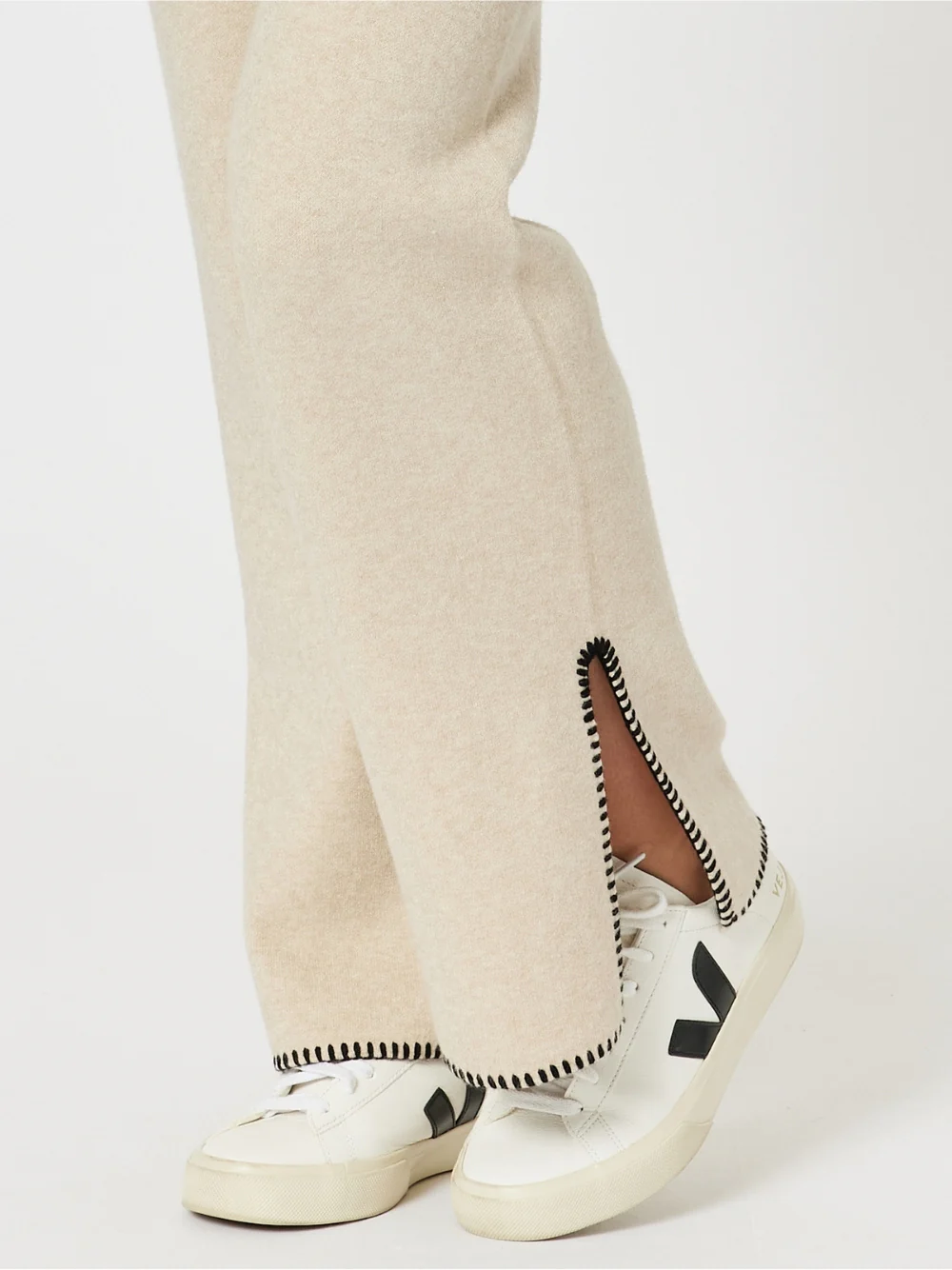 Cosy Split Hem Pant - Natural