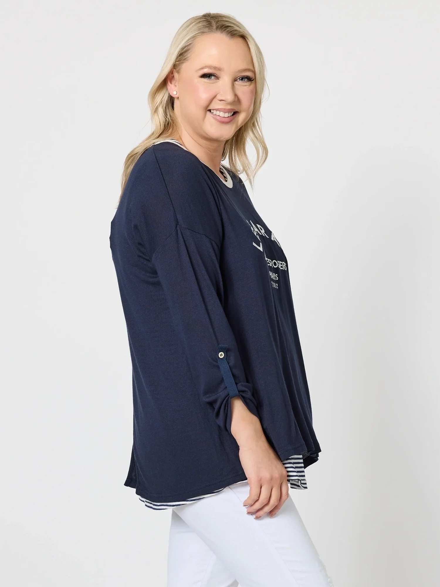 Le Marais 2 in 1 Top - Navy/White