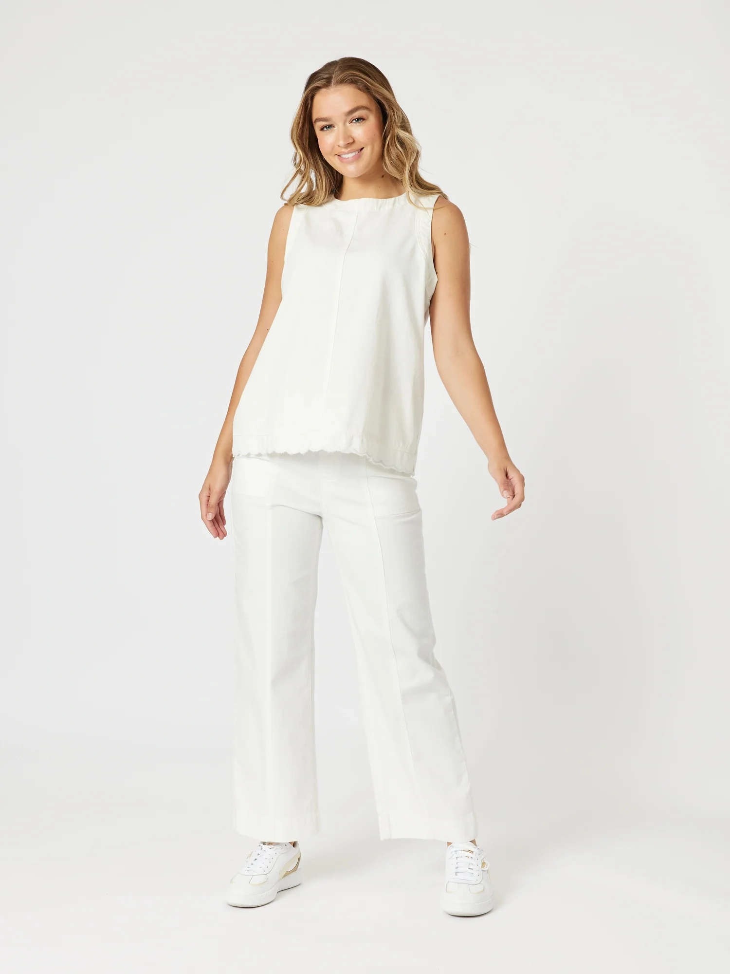 Charli Straight Leg Denim Jean - Ivory