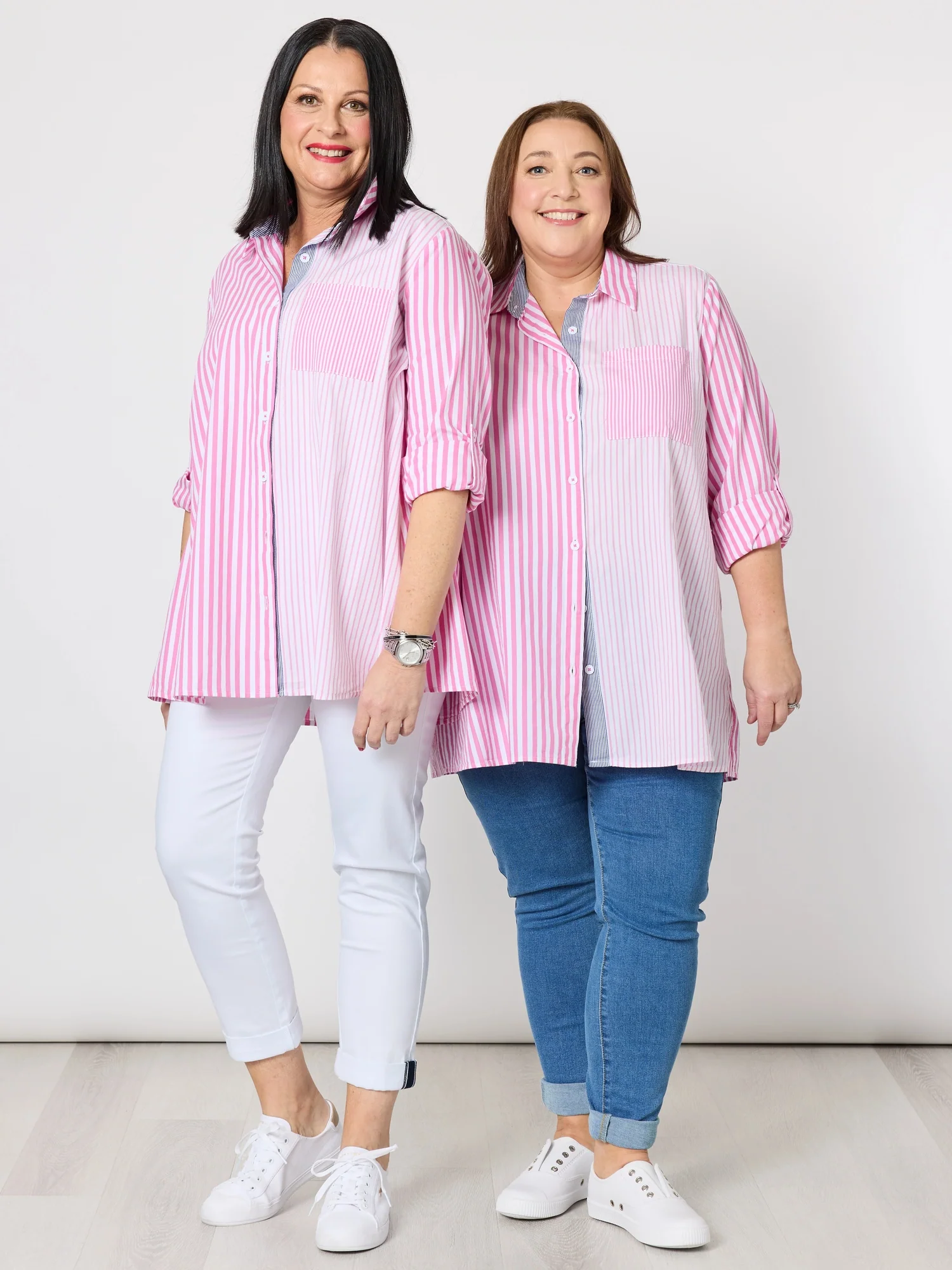 Skyler Stripe Shirt - Pink White