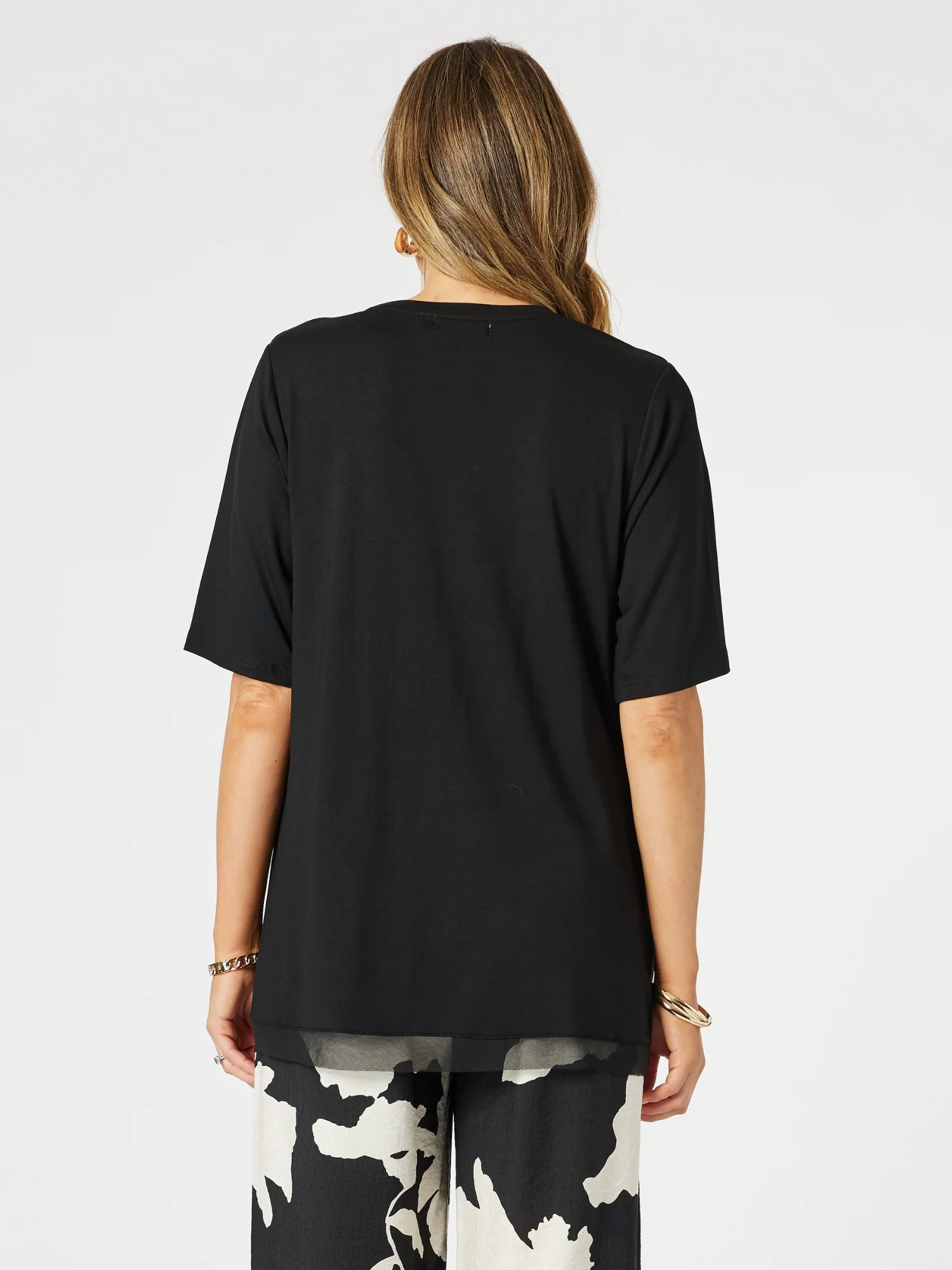 Travel Jersey Twist Top - Black