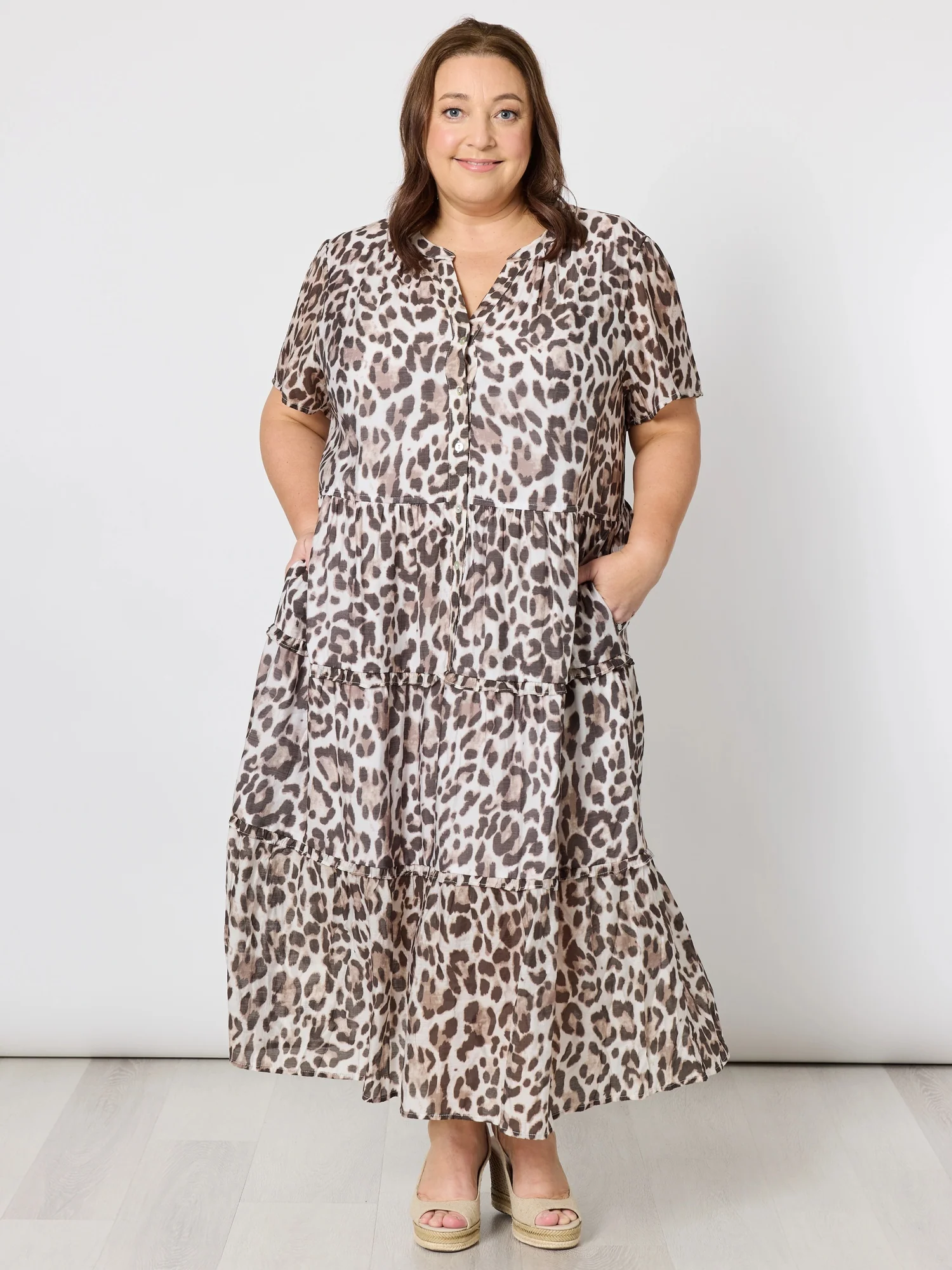 On Safari Printed Dress - Natural Multi