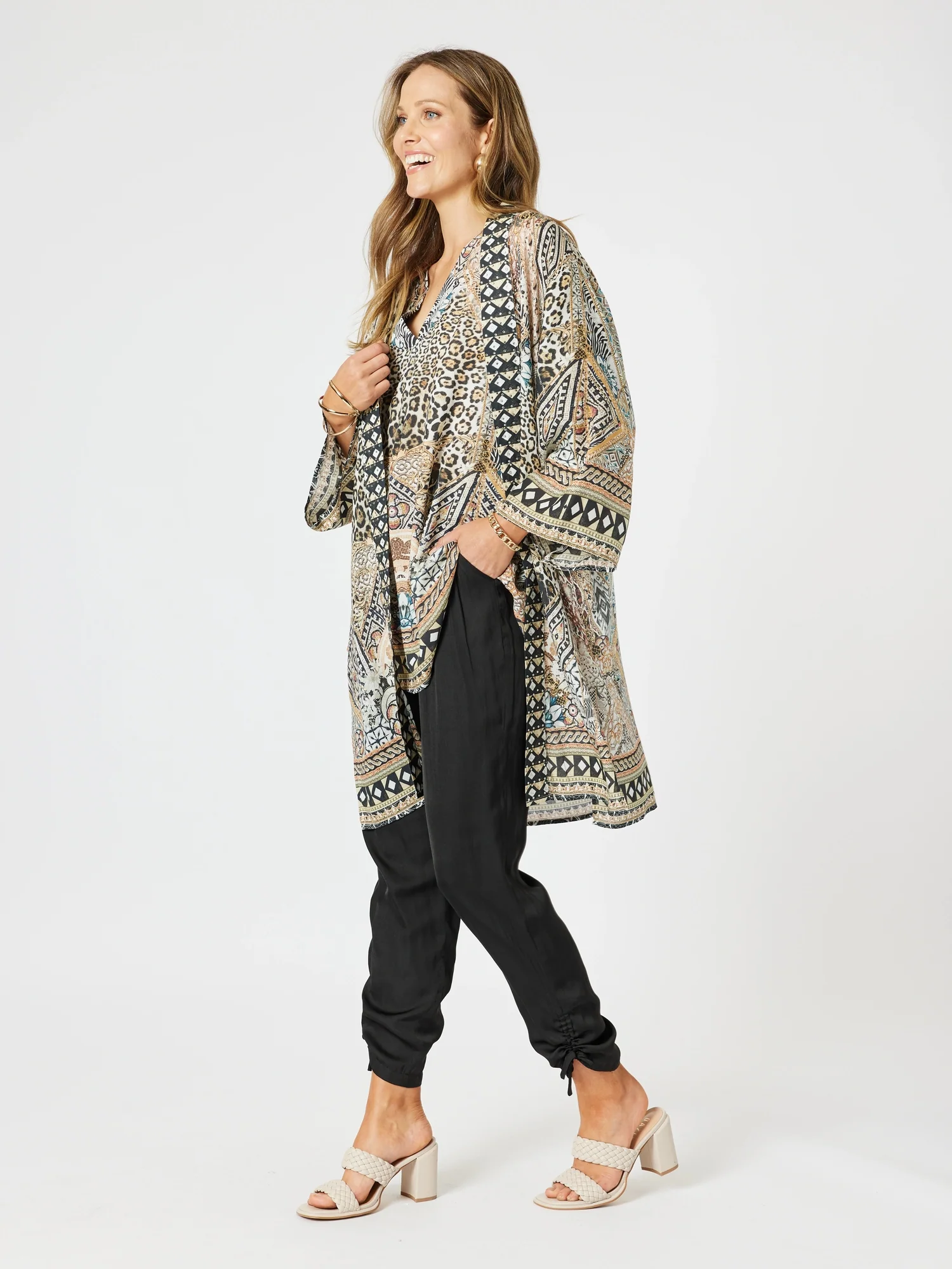 Emerson Animal Print Kimono - Animal