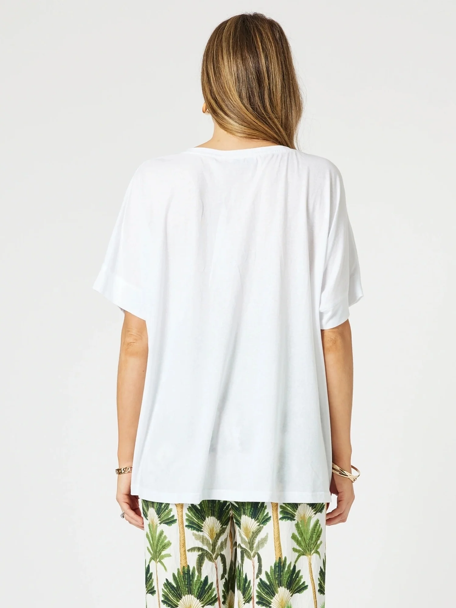 Amazon Rainforest Print Top - White
