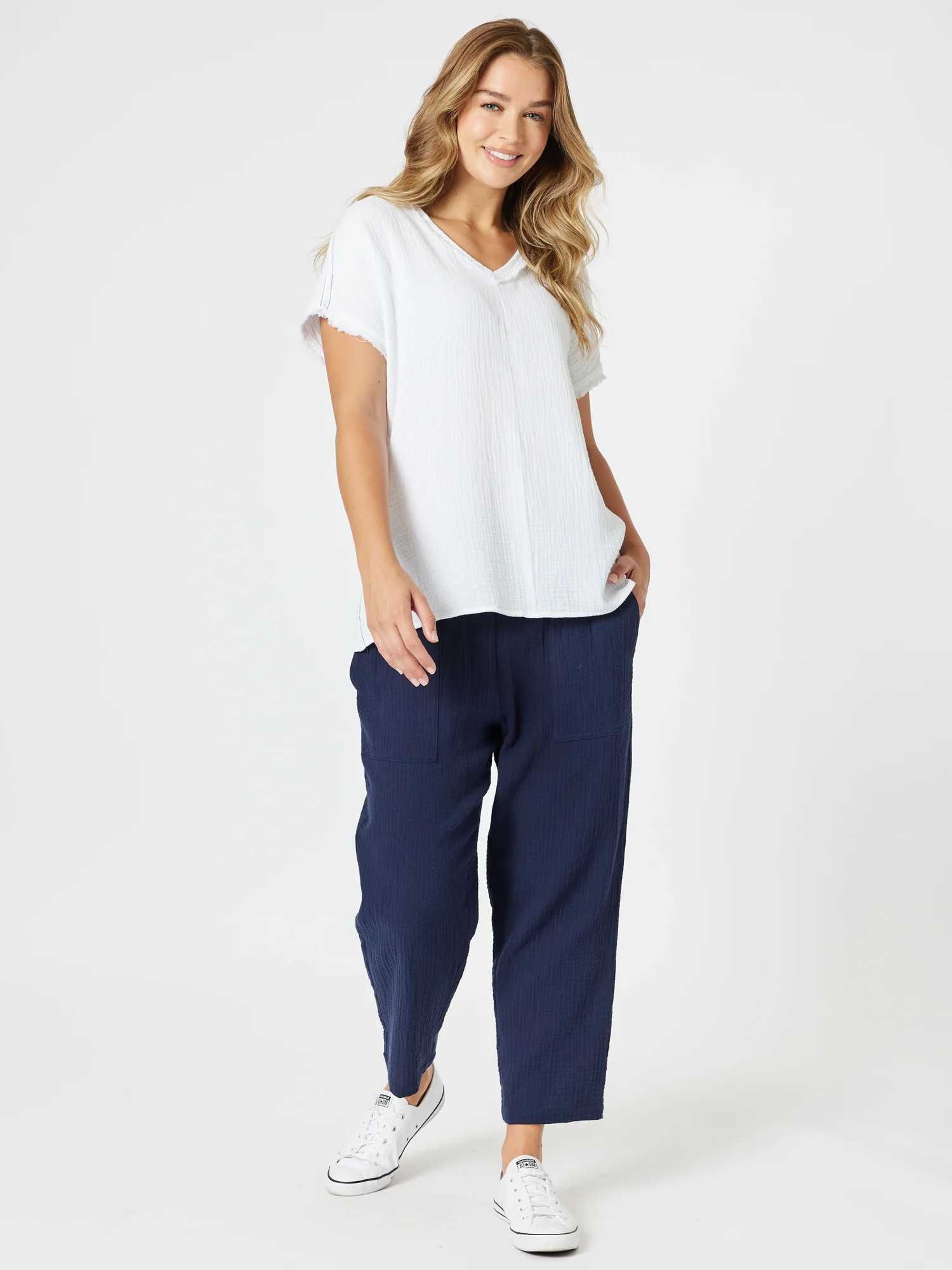 Mills Byron Cotton Top - White