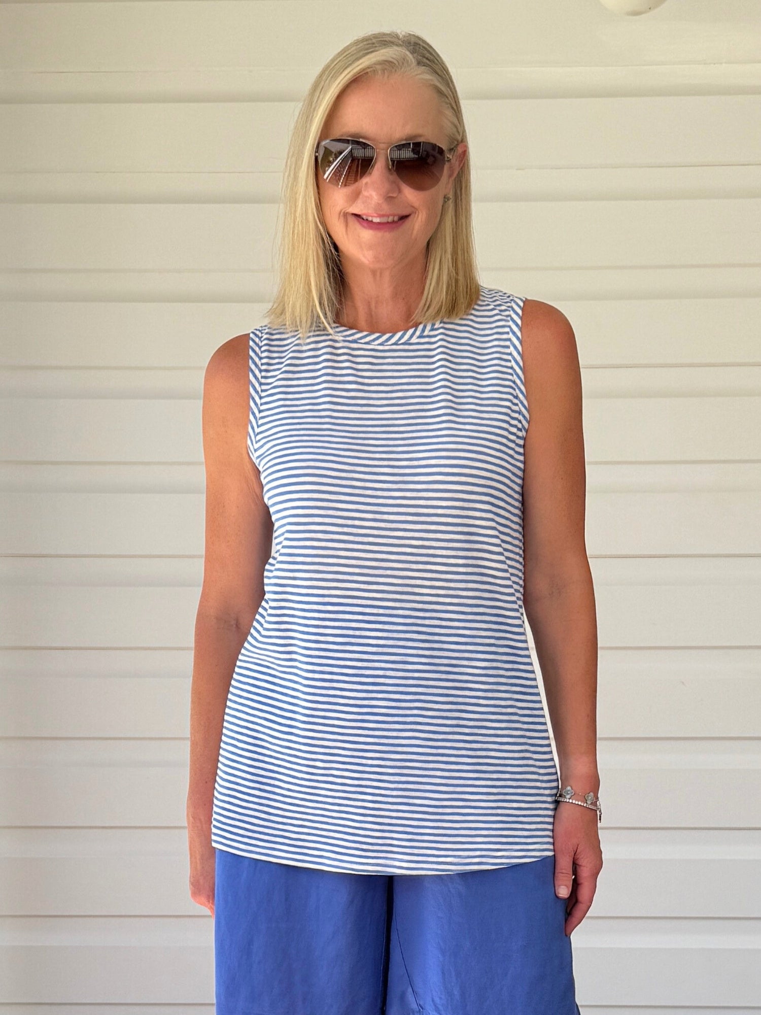 Stripe Cami - Blue