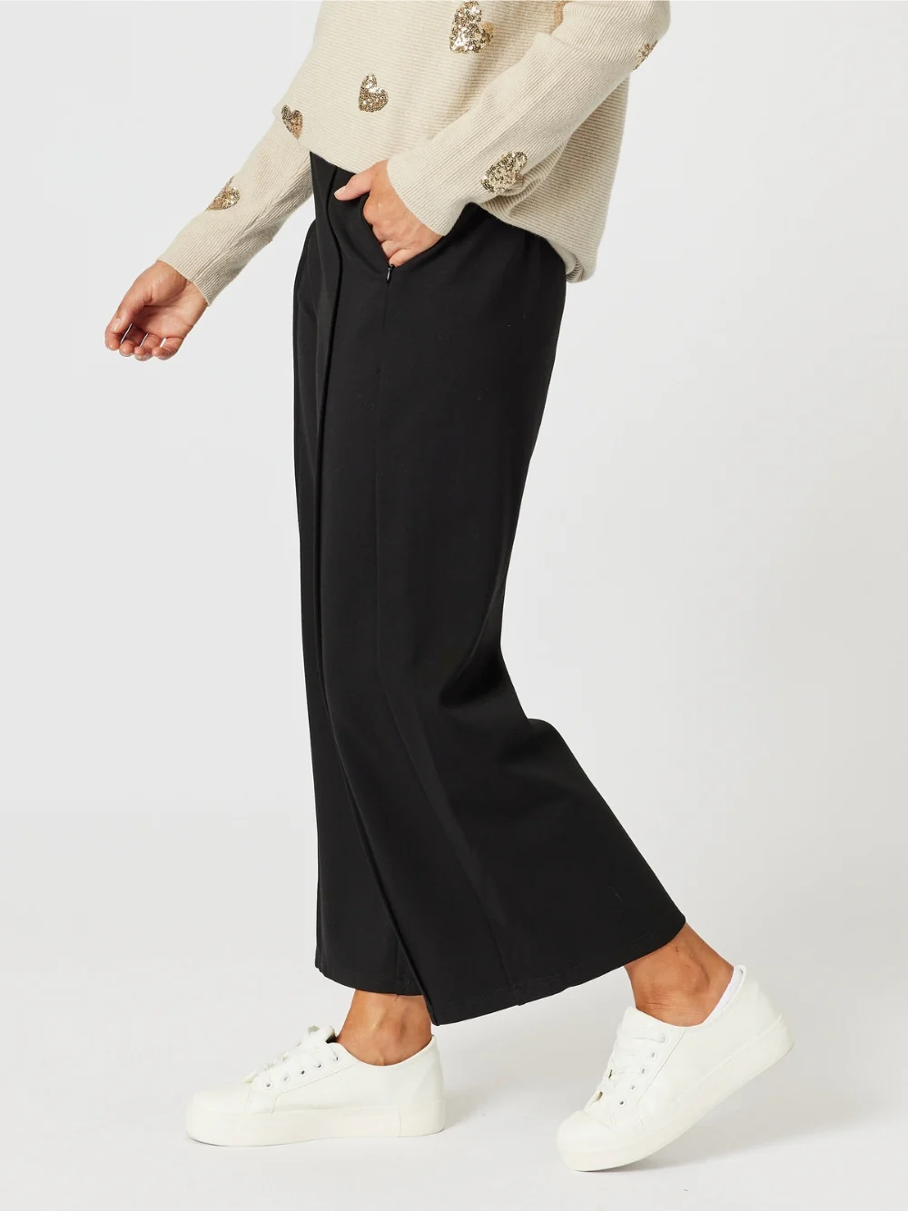 Miranda Wide Leg Pant - Black