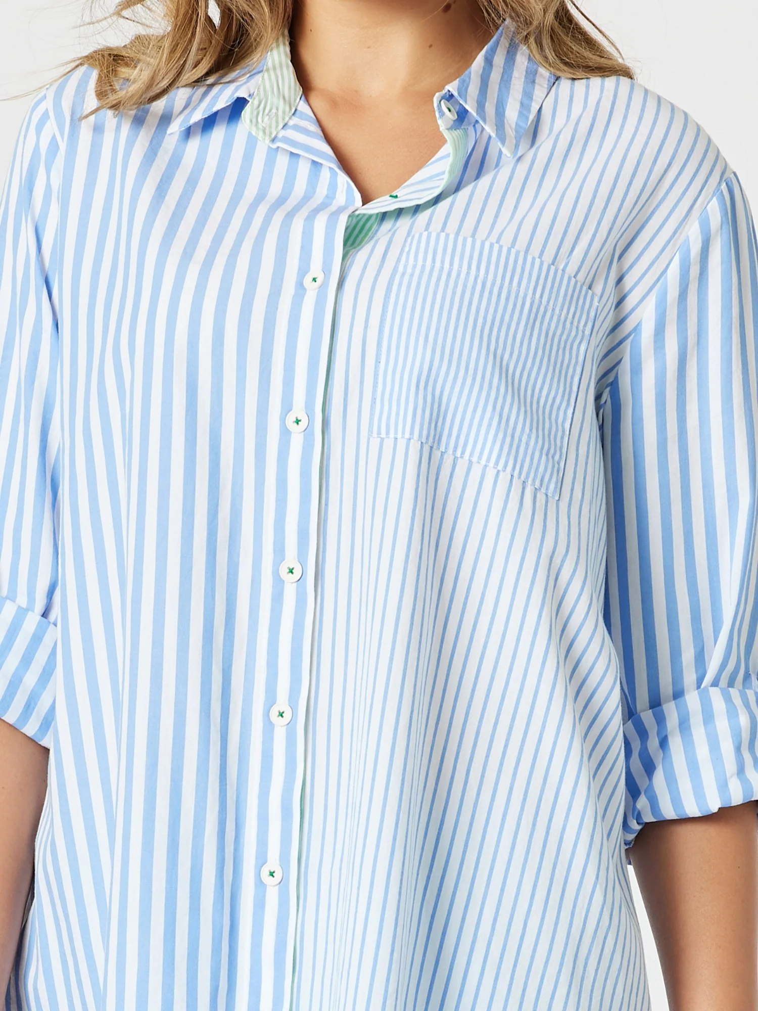 Skyler Stripe Shirt - Blue/White