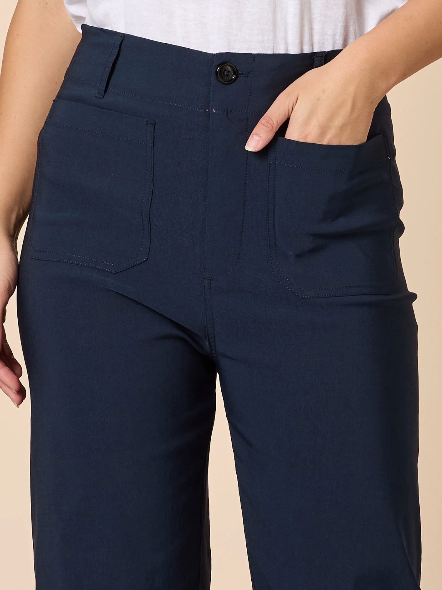 Marine Wide Leg Pant - Navy