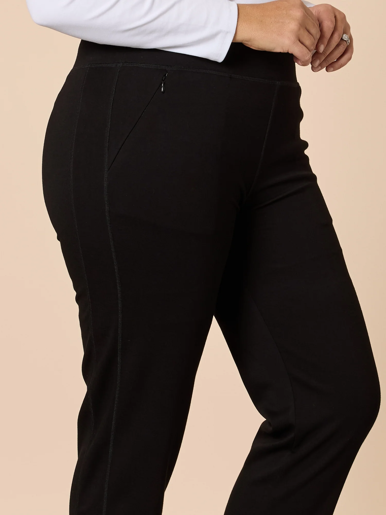 Sport Straight Leg Ponte Pant - Black