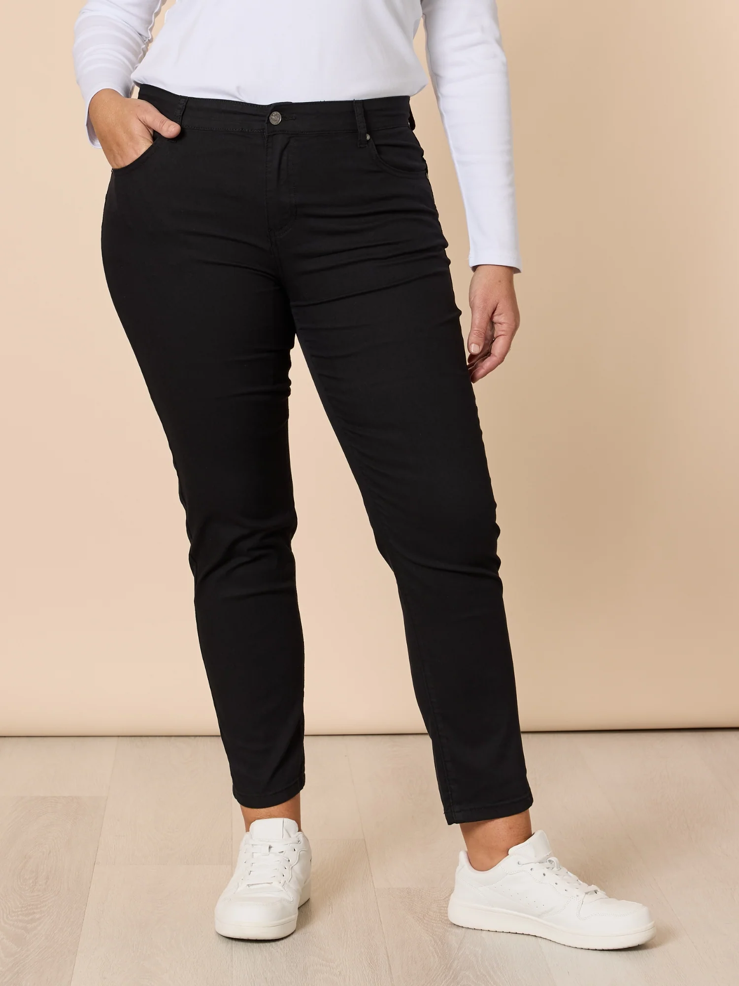 Coloured Marvel Denim Jean - Black