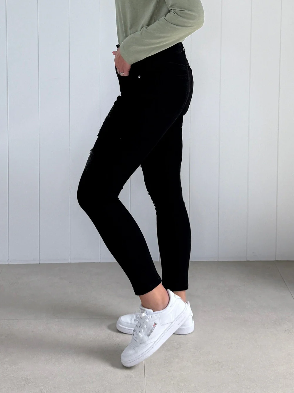 All That Jazz Applique Jean - Black