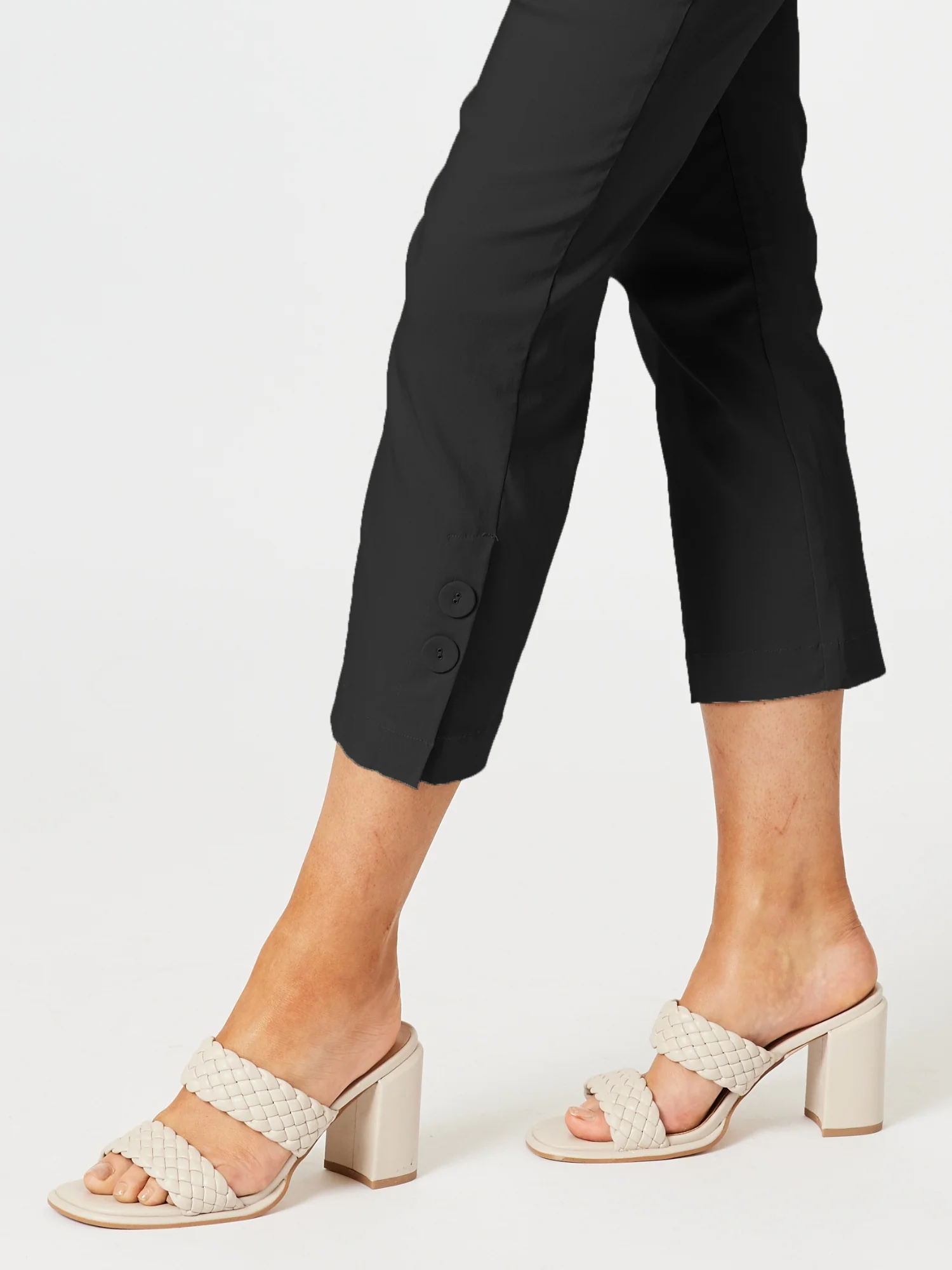 Luzia Twin Button Pant - Black