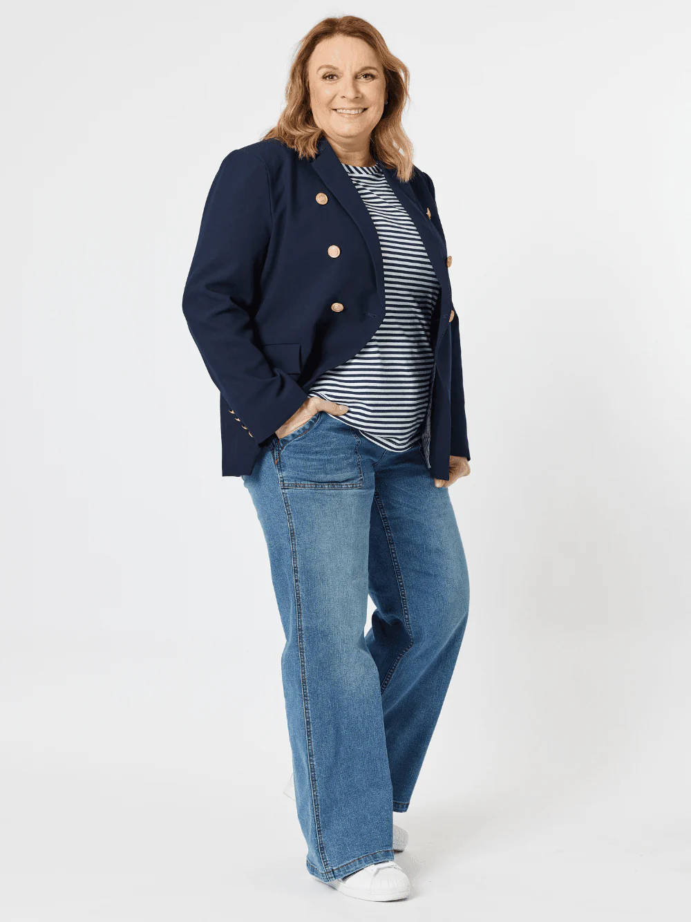 Hudson High Rise Wide Leg Jean - Denim