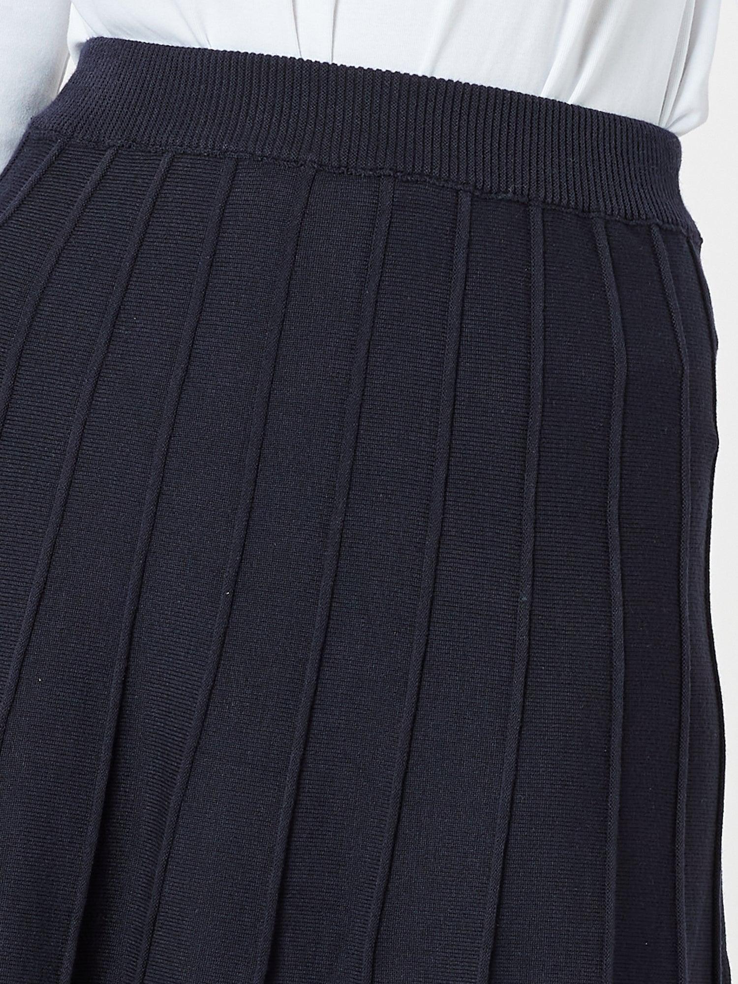 Kate Long Knit Skirt - Navy