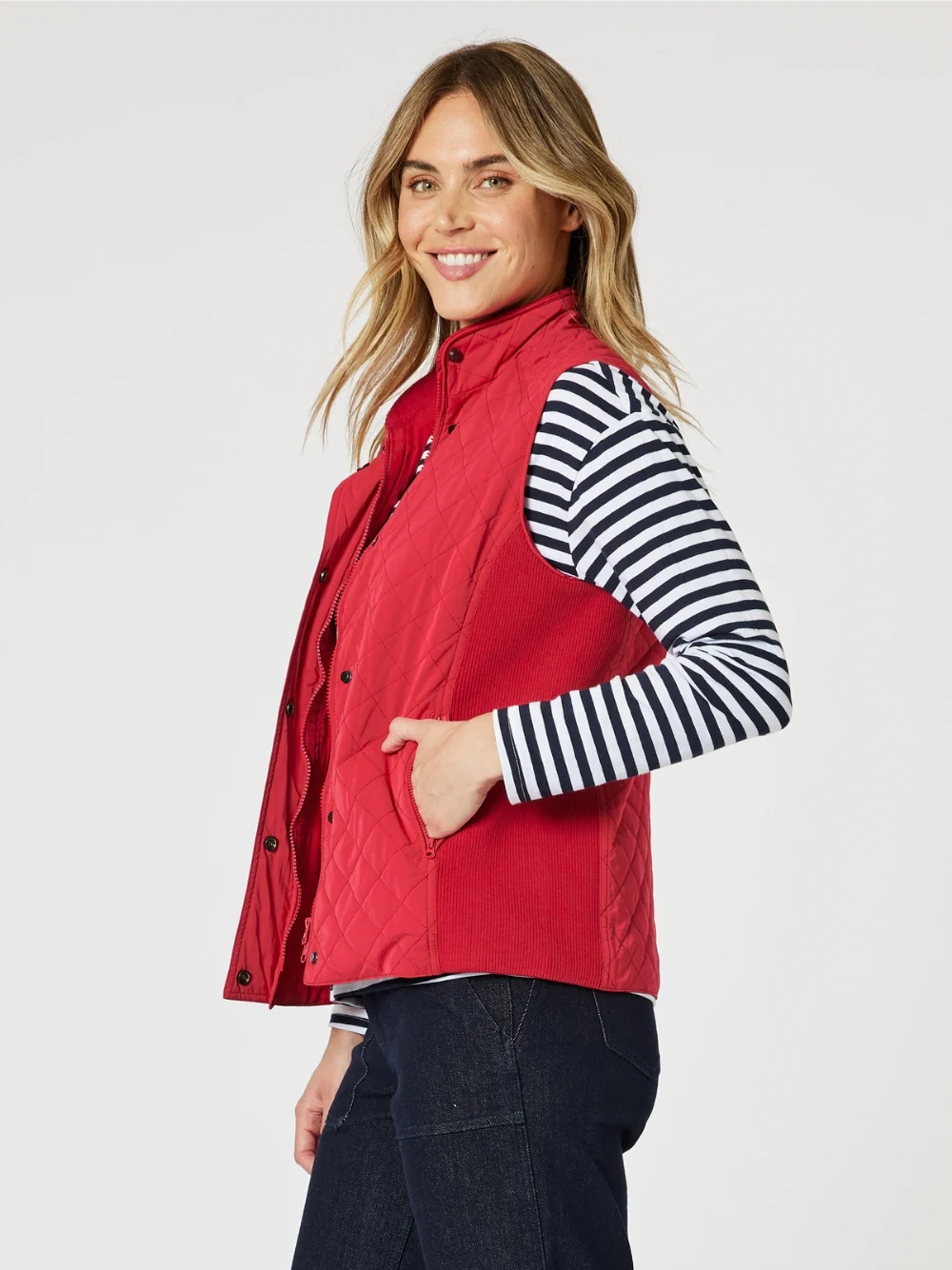 Brighton Puffer Vest - Red