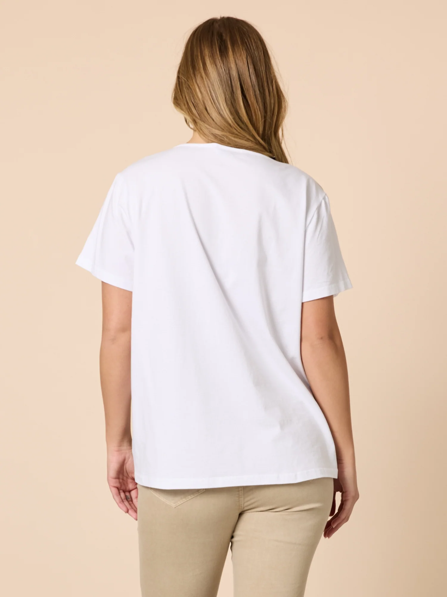 Geometric Print Top - White Basil