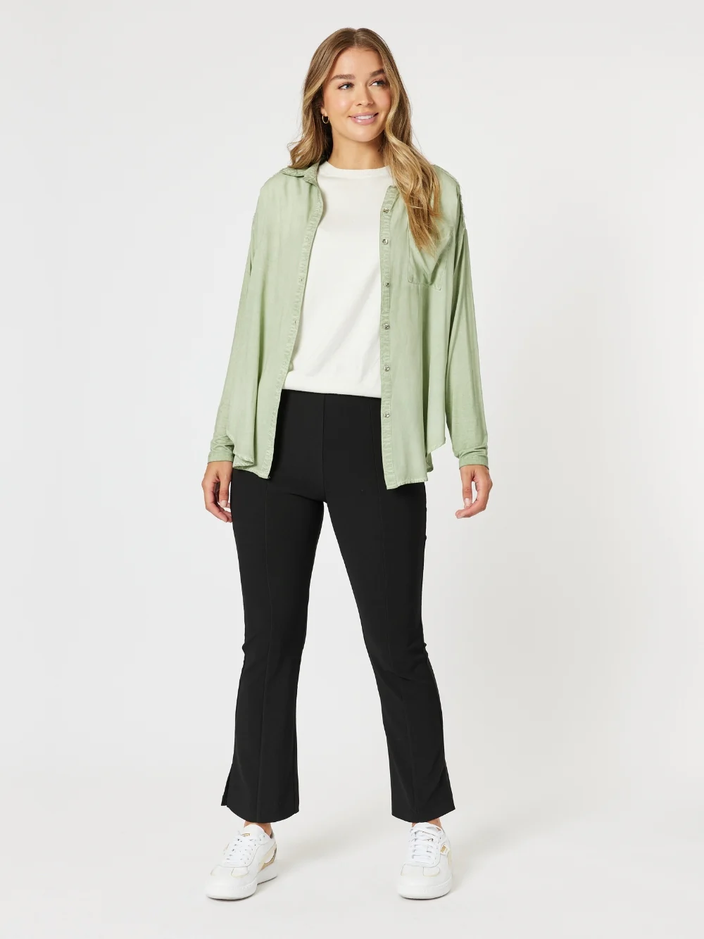 Paige Garment Washed Shirt - Washed Khaki