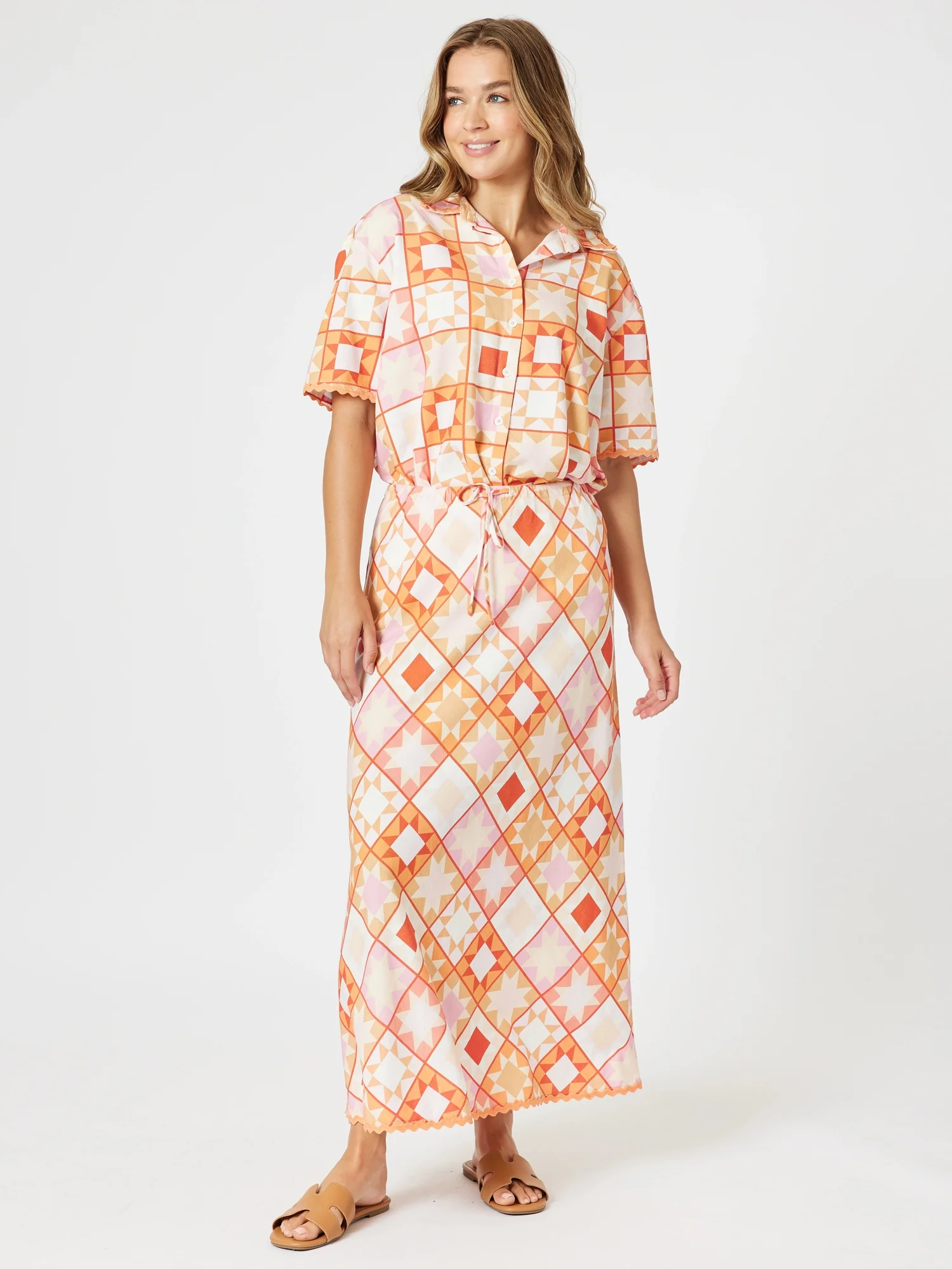 Corfu Print Shirt - Mango Multi