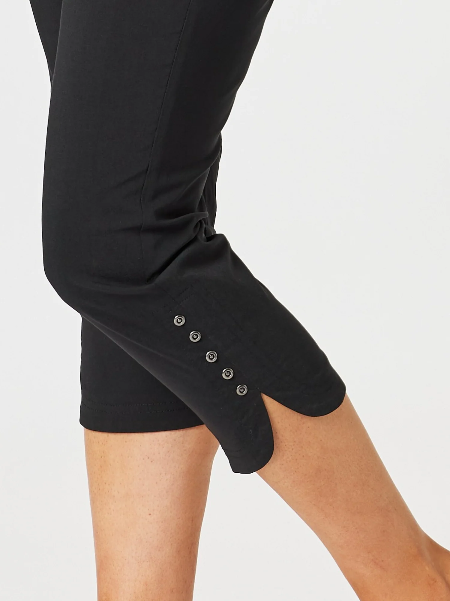 Petal Parachute Stud Detail Pant - Black