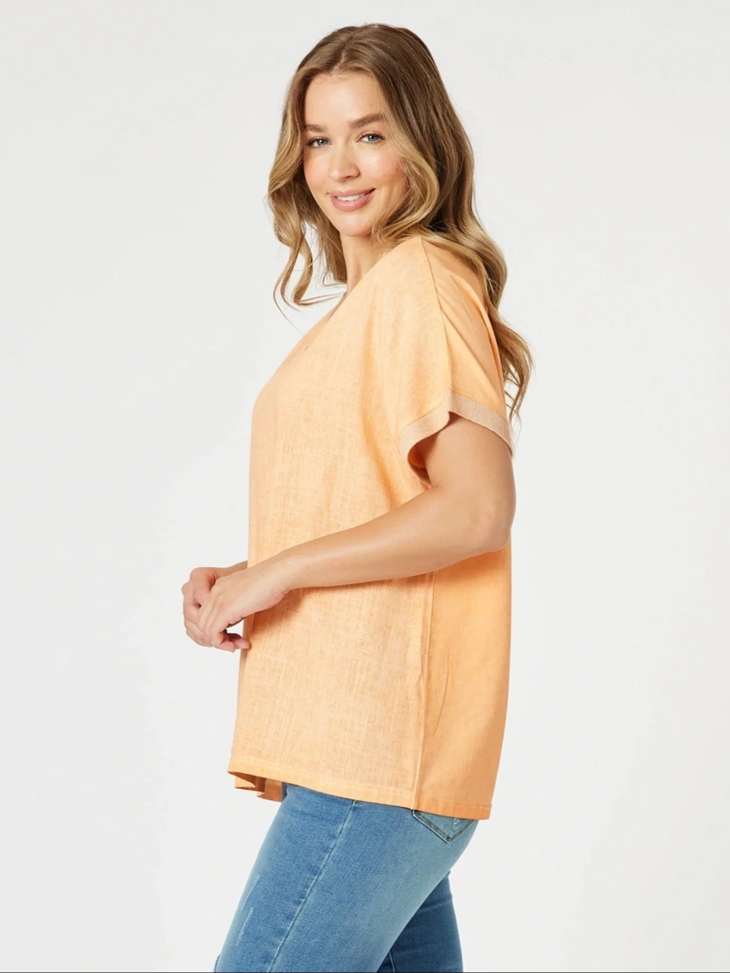 Sienna Top - Washed Orange