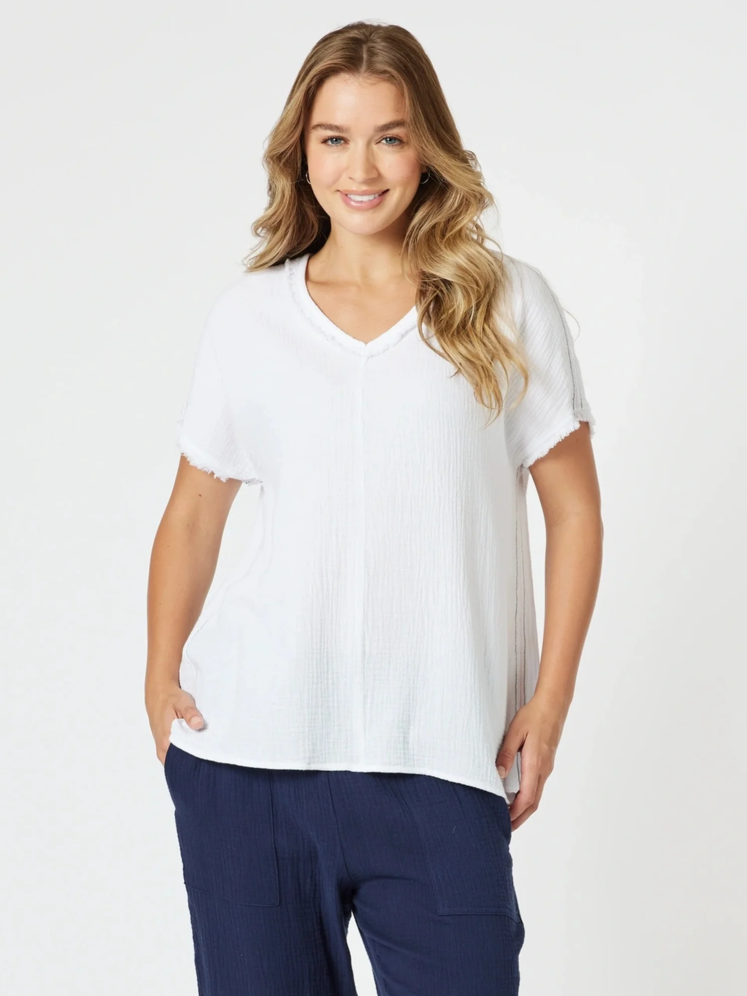Mills Byron Cotton Top - White